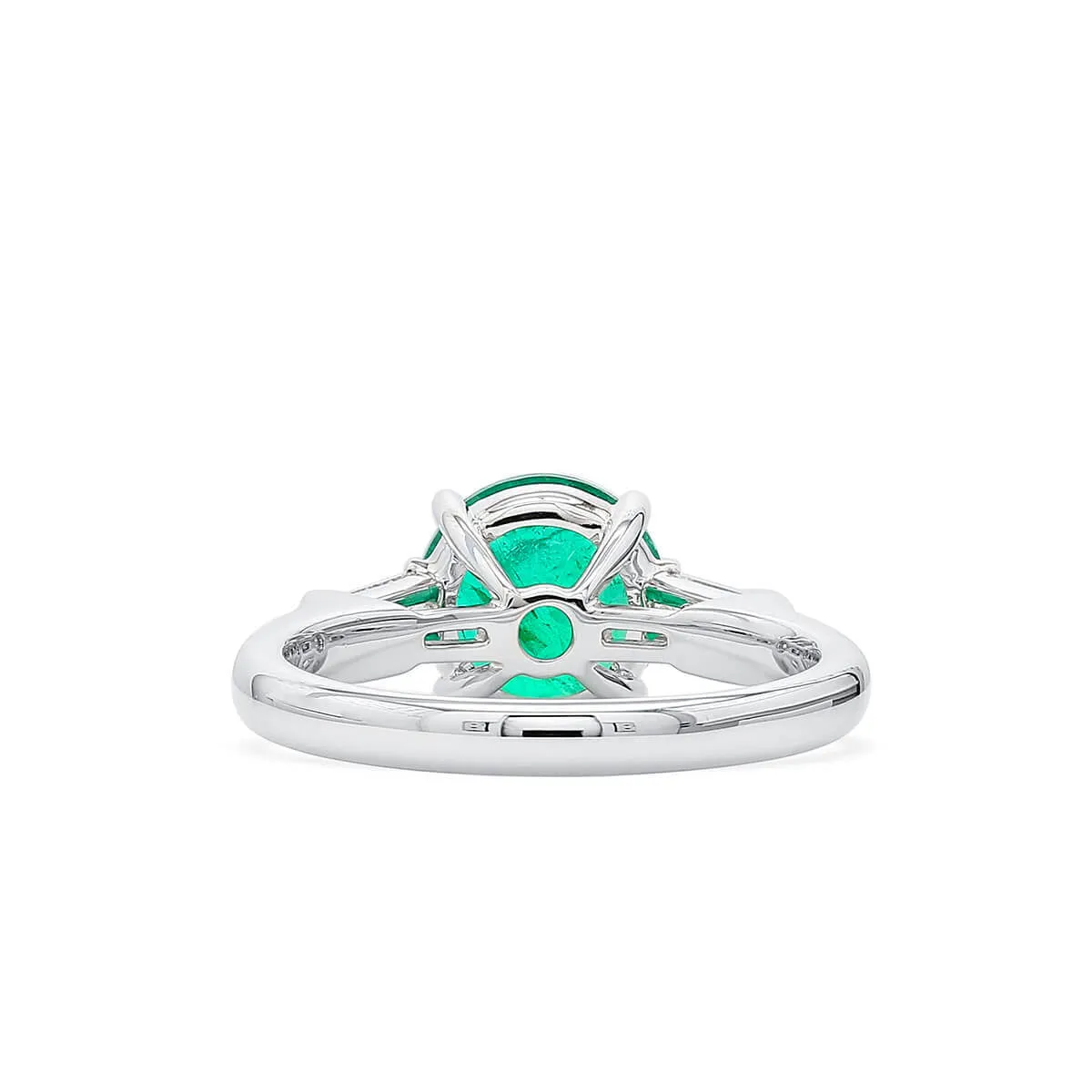Green Emerald And Diamond Ring, 2.05 Ct. (2.38 Ct. TW), GRS2020-098739,Emerald Rings