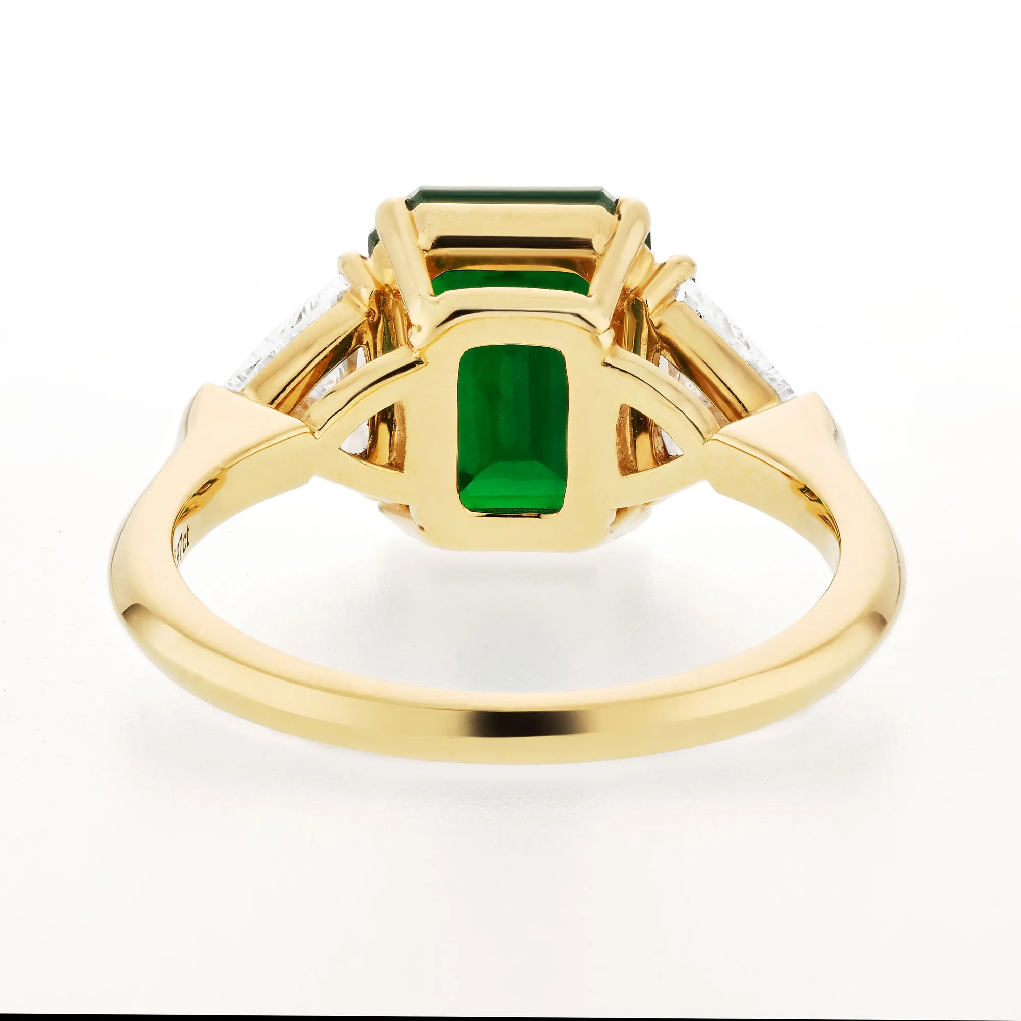Green Emerald And Diamond Ring, 2.31 Ct. (3.28 Ct. TW), GRS2022-058208,Emerald Rings