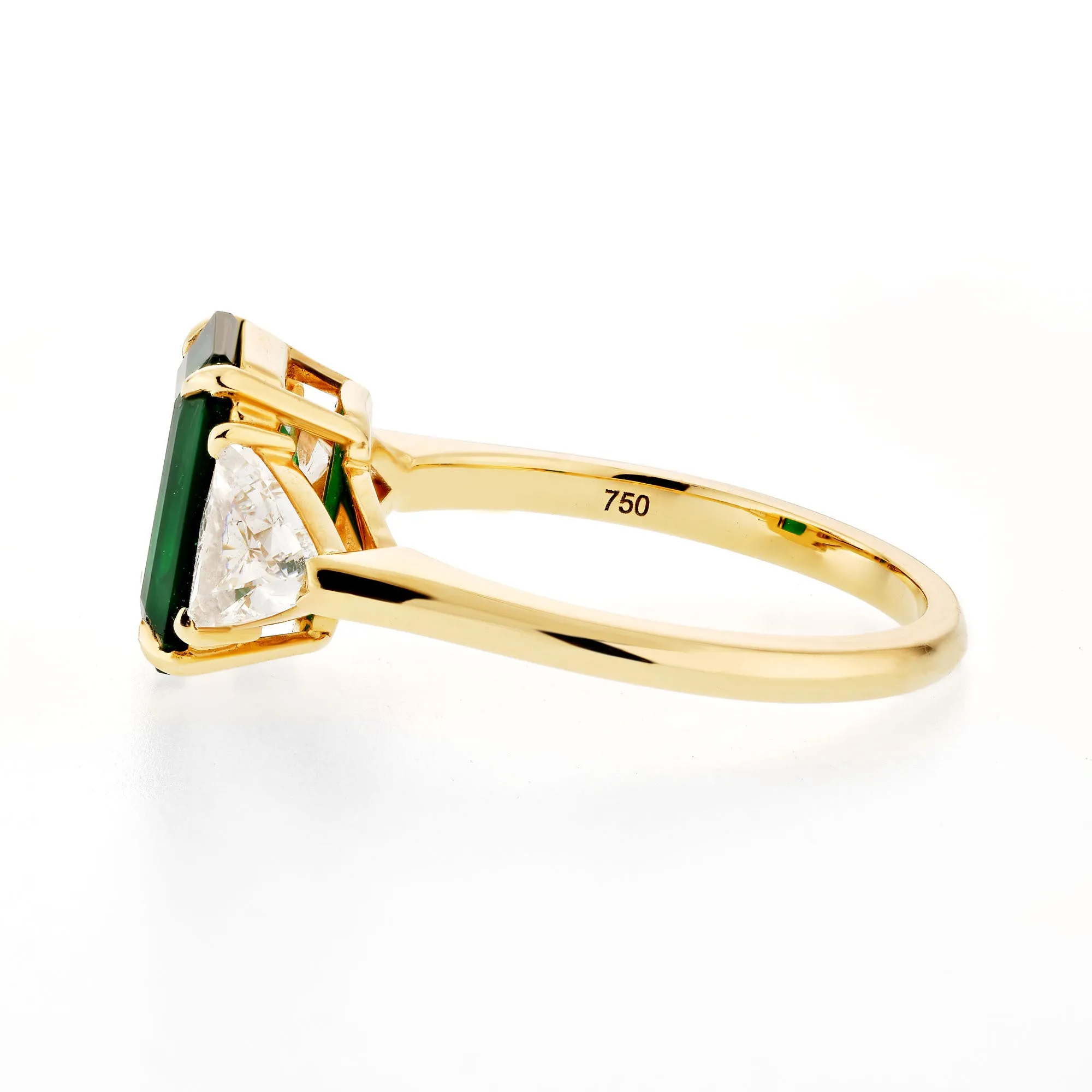 Green Emerald And Diamond Ring, 2.31 Ct. (3.28 Ct. TW), GRS2022-058208,Emerald Rings