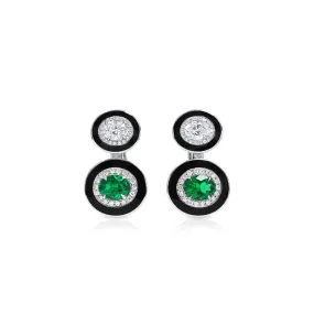 Green Emerald Earrings, 2.40 Ct. TW,Emerald Earrings