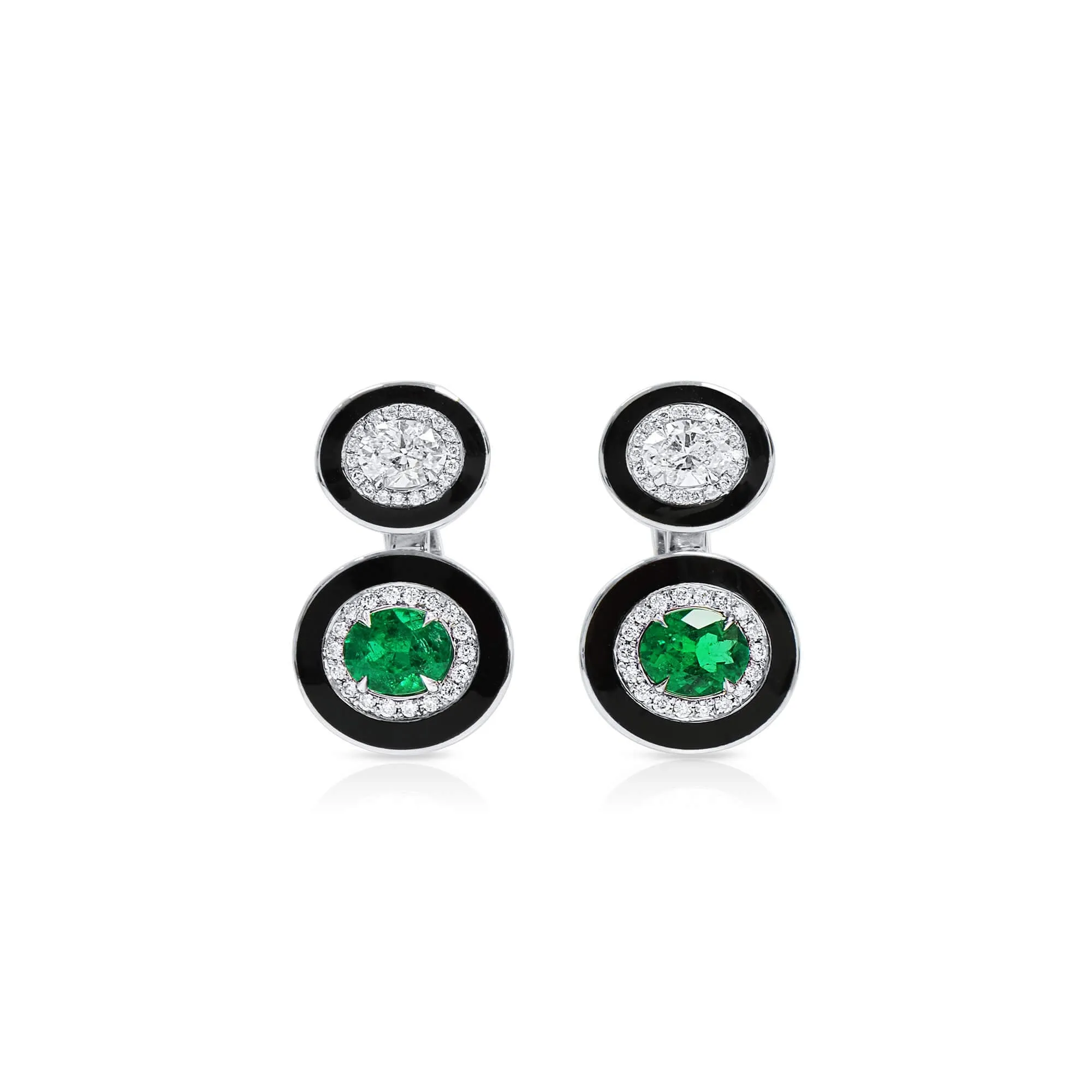 Green Emerald Earrings, 2.40 Ct. TW,Emerald Earrings