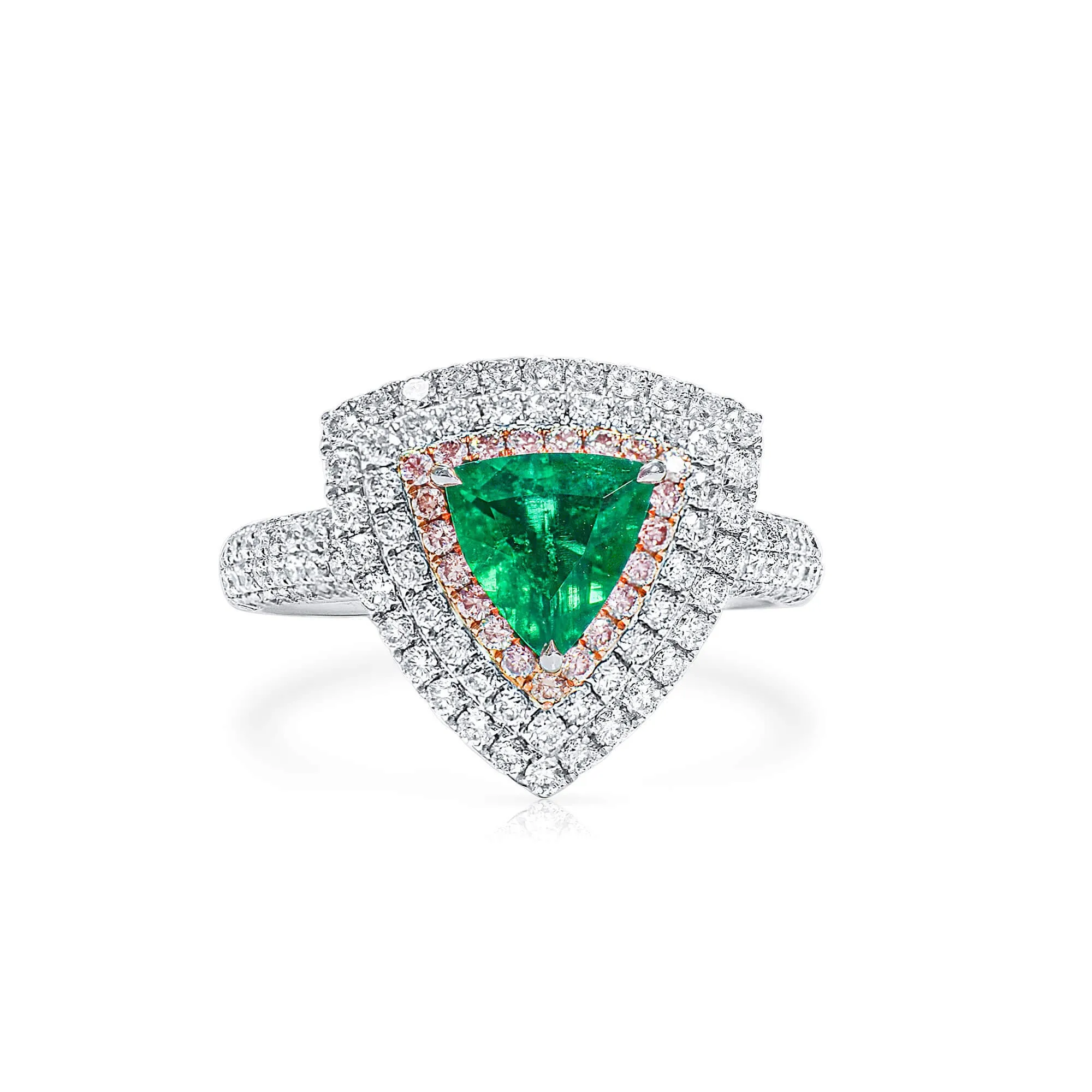 Green Emerald Ring, 1.64 Ct. TW,Emerald Rings