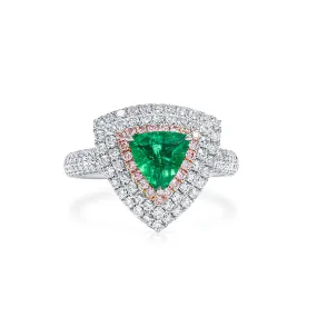 Green Emerald Ring, 1.64 Ct. TW,Emerald Rings