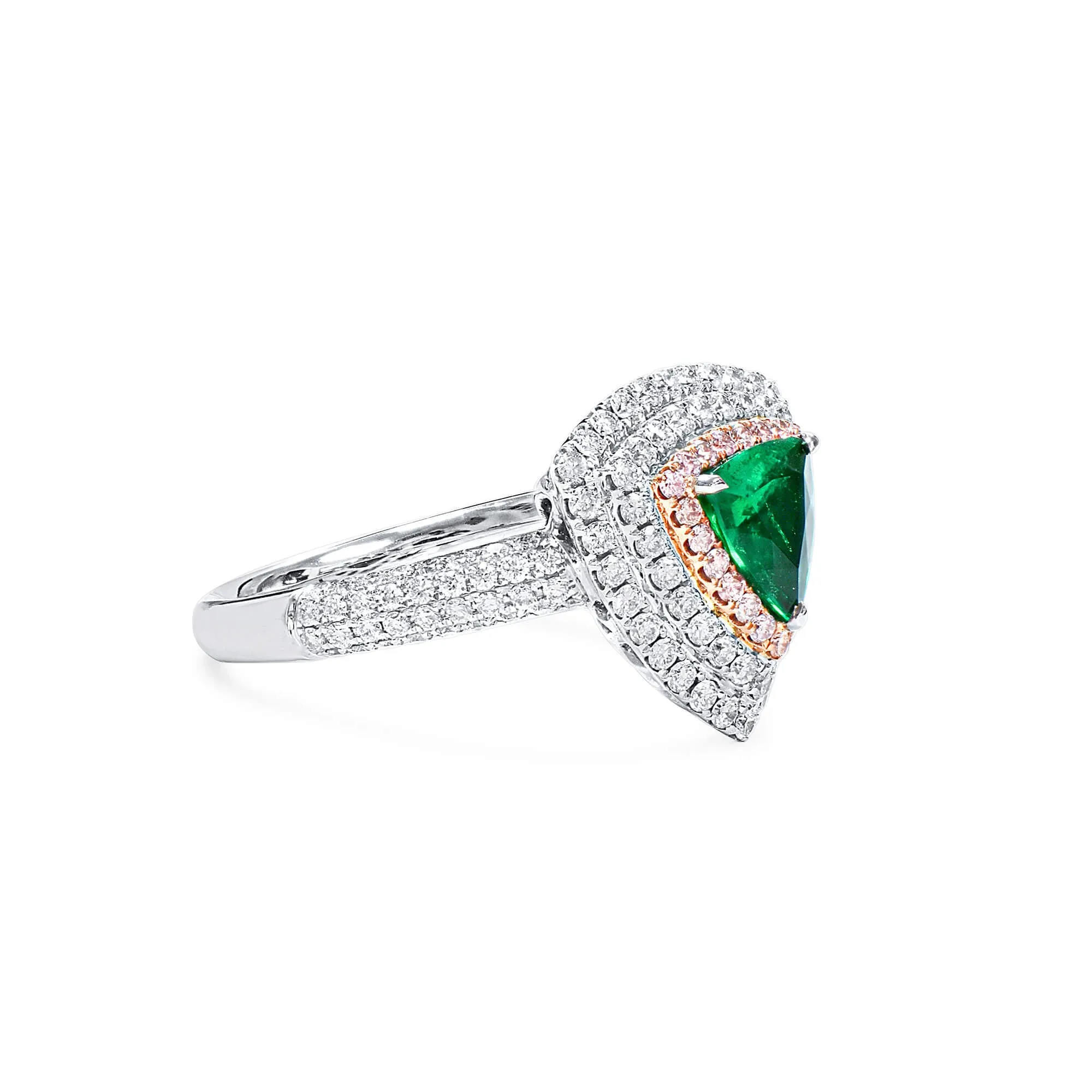 Green Emerald Ring, 1.64 Ct. TW,Emerald Rings
