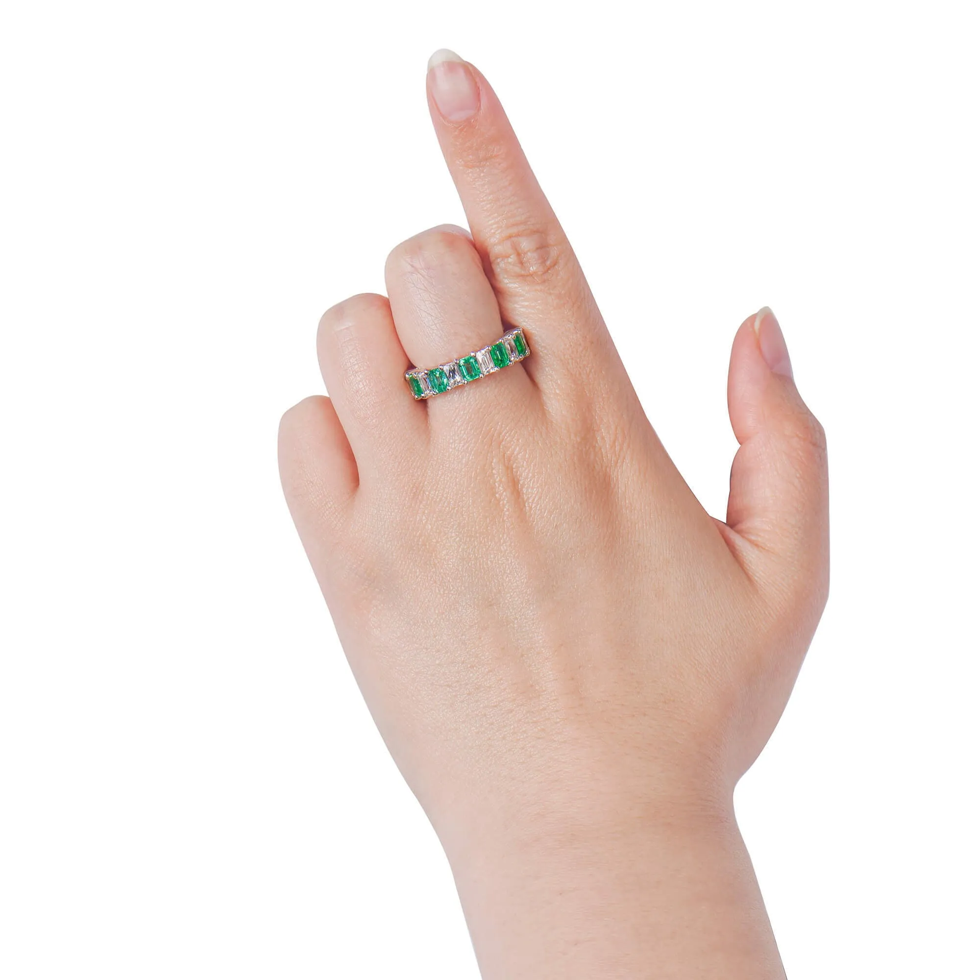 Green Emerald Ring, 5.98 Ct. TW,Emerald Rings