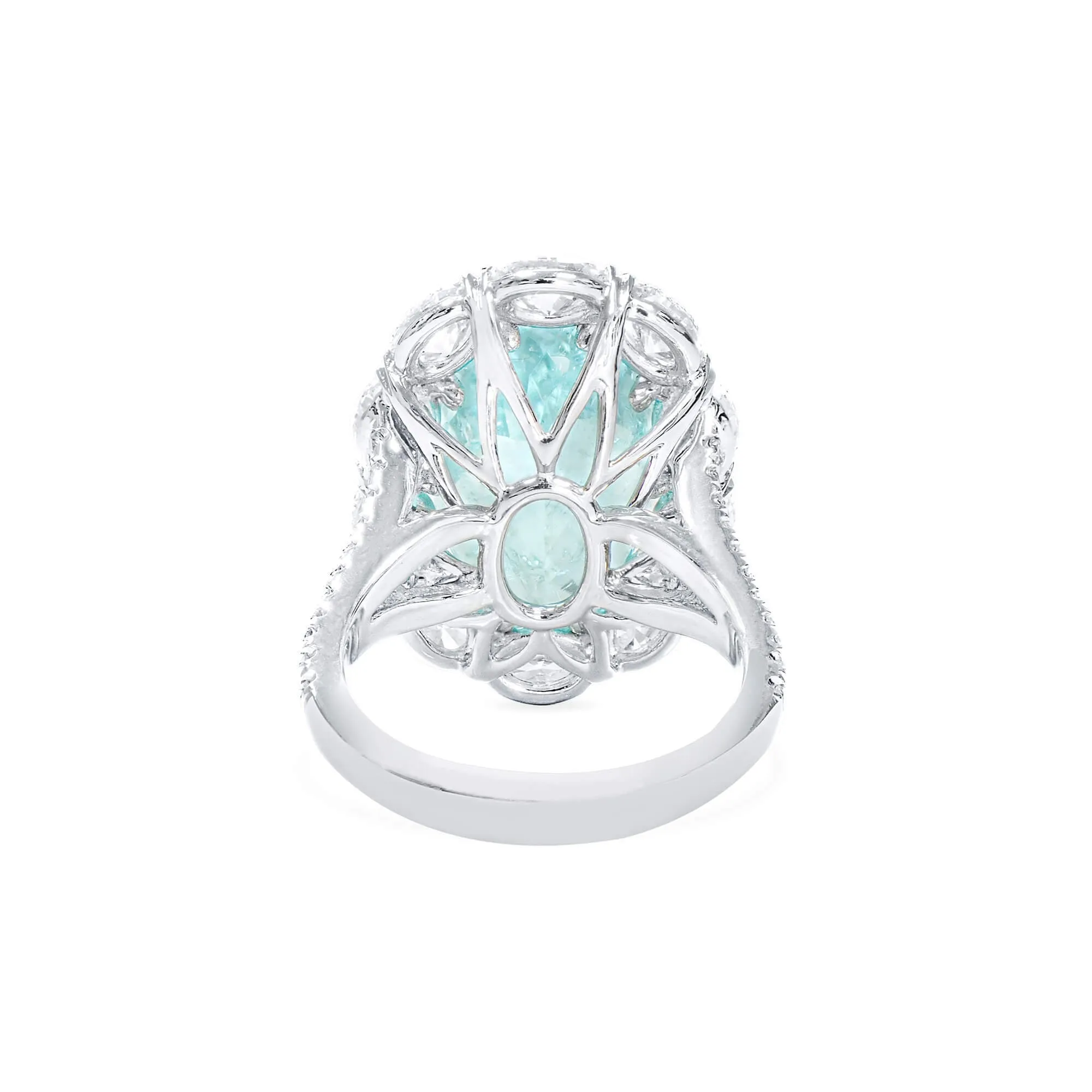Greenish-Blue Diamond Ring, 12.40 Ct. TW, Oval shape, GRS Certified,Rings Colored Diamond
