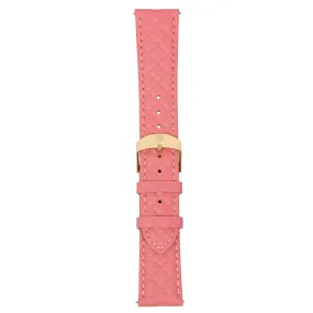Hot Pink Leather Band w/ Gold Accent,Premium watch strap