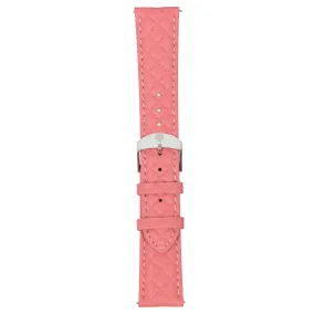 Hot Pink/Silver Leather Band,Premium watch strap