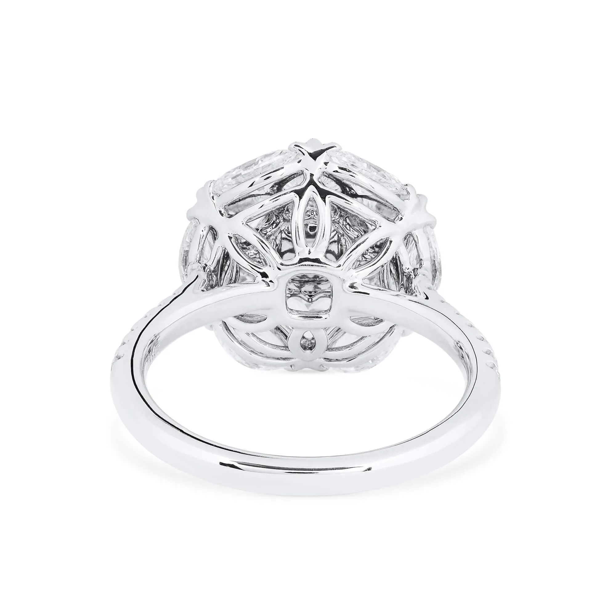 Light Pink And White Diamond Ring, 0.51 Ct. (3.04 Ct. TW), Cushion Shape, 1369336365,Rings Colored Diamond