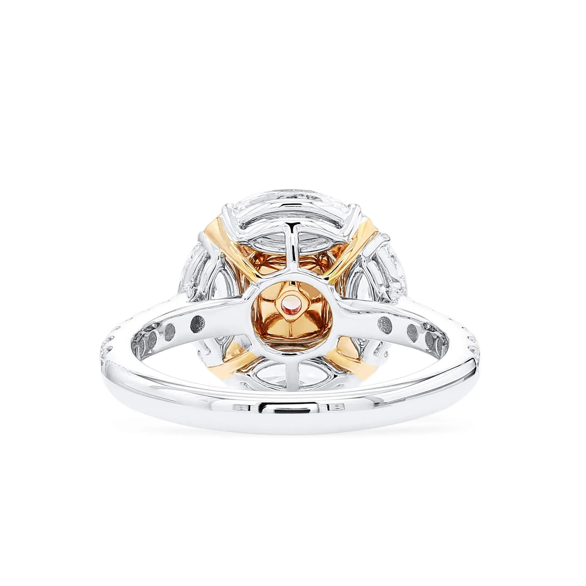Light Pink and White Diamond Ring, 0.70 Ct. (2.38 Ct. TW), Cushion shape, 2396528726,Rings Colored Diamond