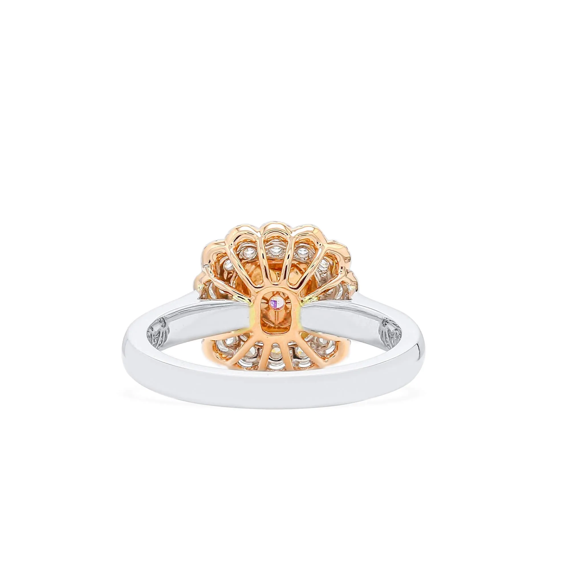 Light Pink Diamond Ring, 0.97 Ct. TW, Cushion shape, GIA Certified,Rings Colored Diamond