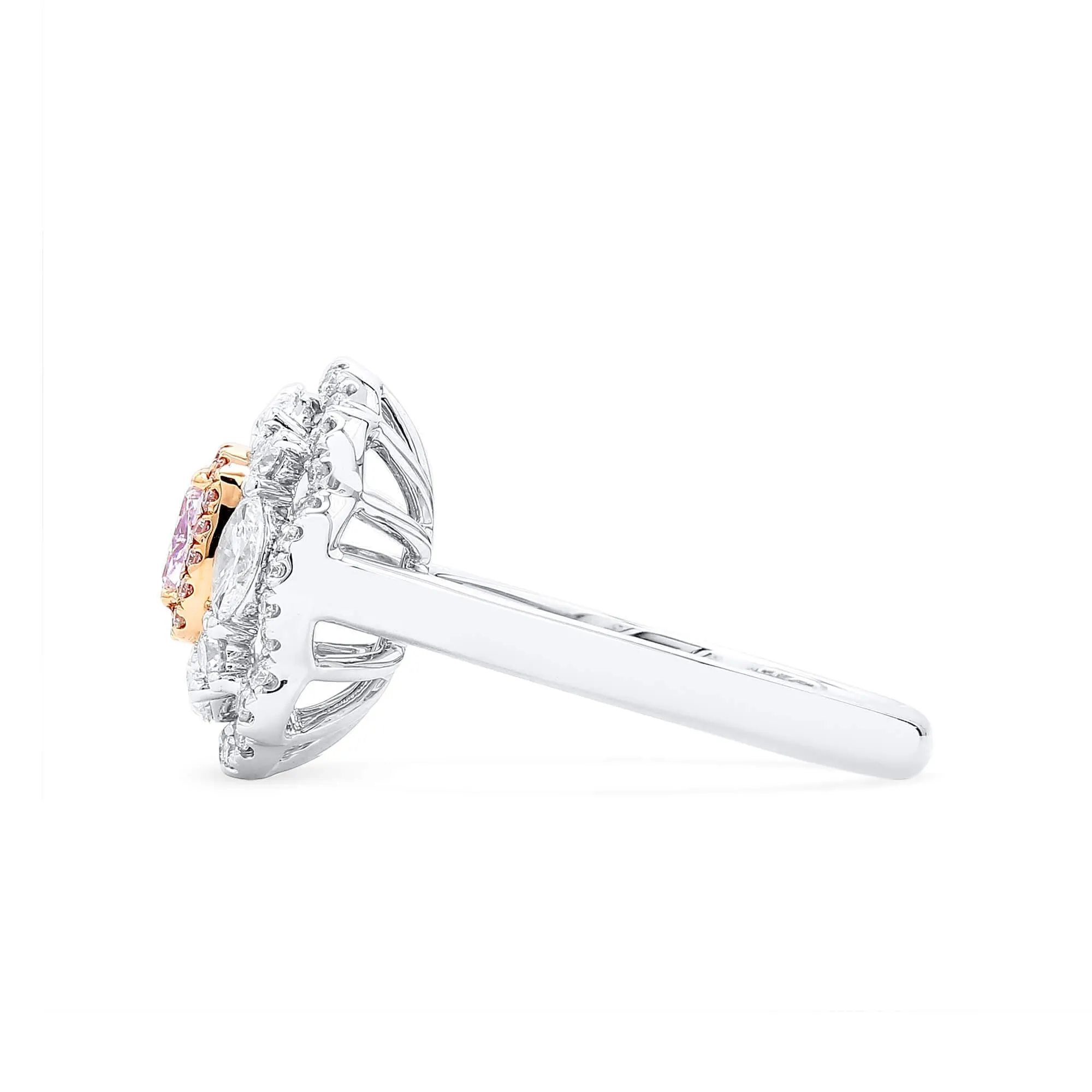 Light Pink Diamond Ring, 1.33 Ct. TW, Cushion shape, GIA Certified,Rings Colored Diamond