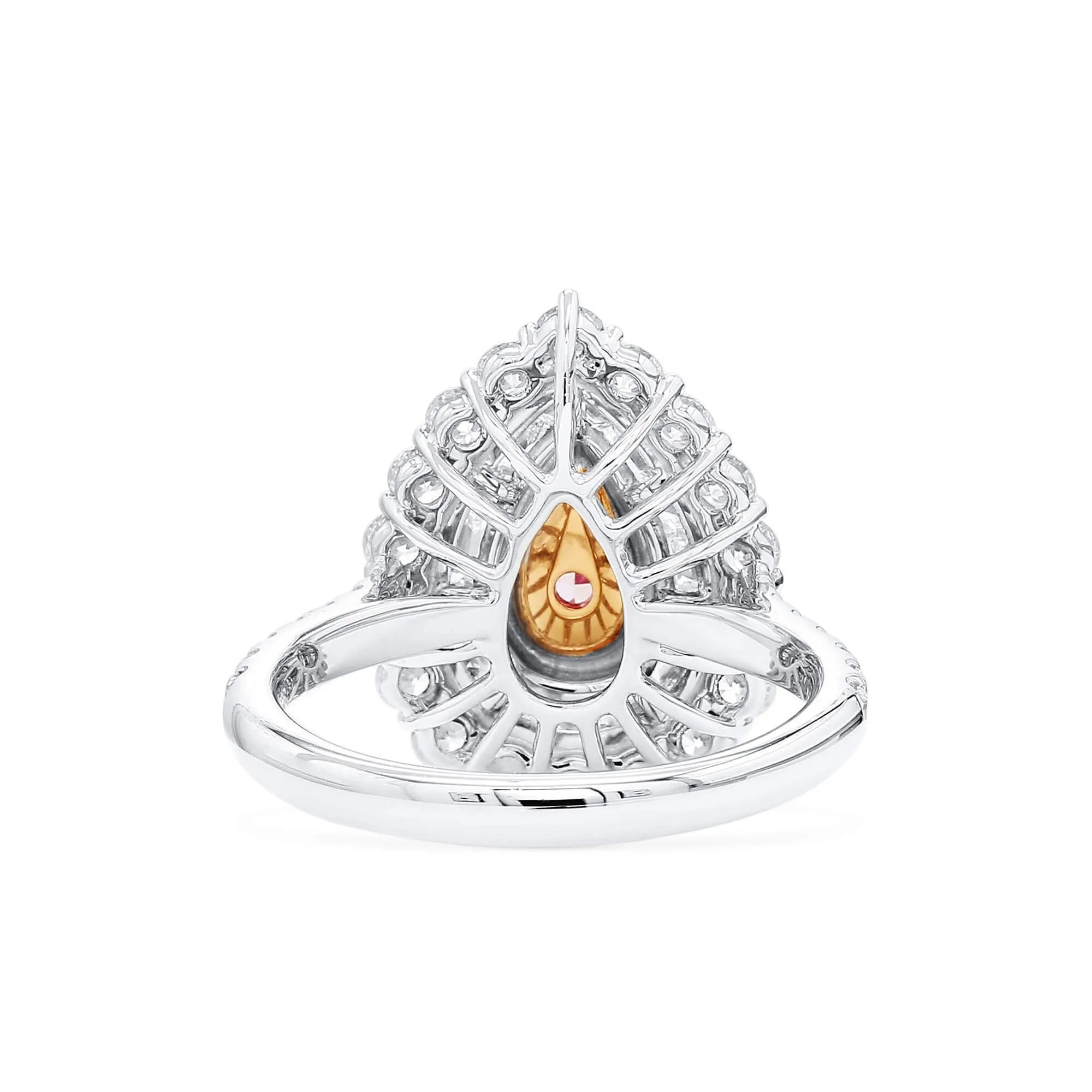Light Pink Diamond Ring, 1.93 Ct. TW, Pear shape, GIA Certified,Rings Colored Diamond
