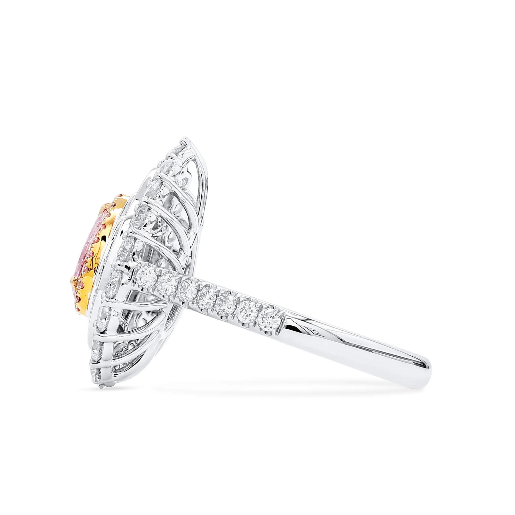 Light Pink Diamond Ring, 1.93 Ct. TW, Pear shape, GIA Certified,Rings Colored Diamond