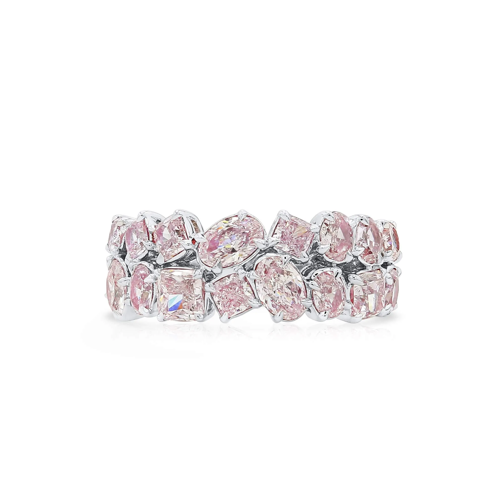 Light Pink Diamond Ring, 2.82 Ct. TW, MIX shape,Rings Colored Diamond