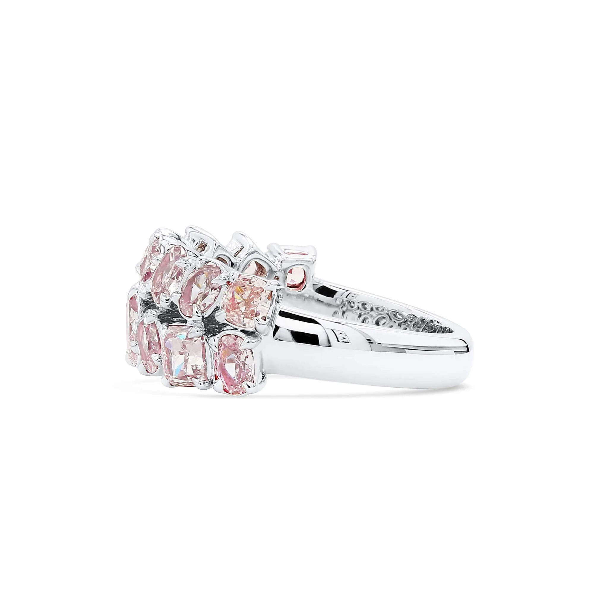 Light Pink Diamond Ring, 2.82 Ct. TW, MIX shape,Rings Colored Diamond