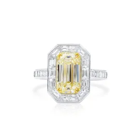 Light Yellow and White Diamond Ring, 3.02 Ct. (4.62 Ct. TW), 2221712752,Rings Colored Diamond