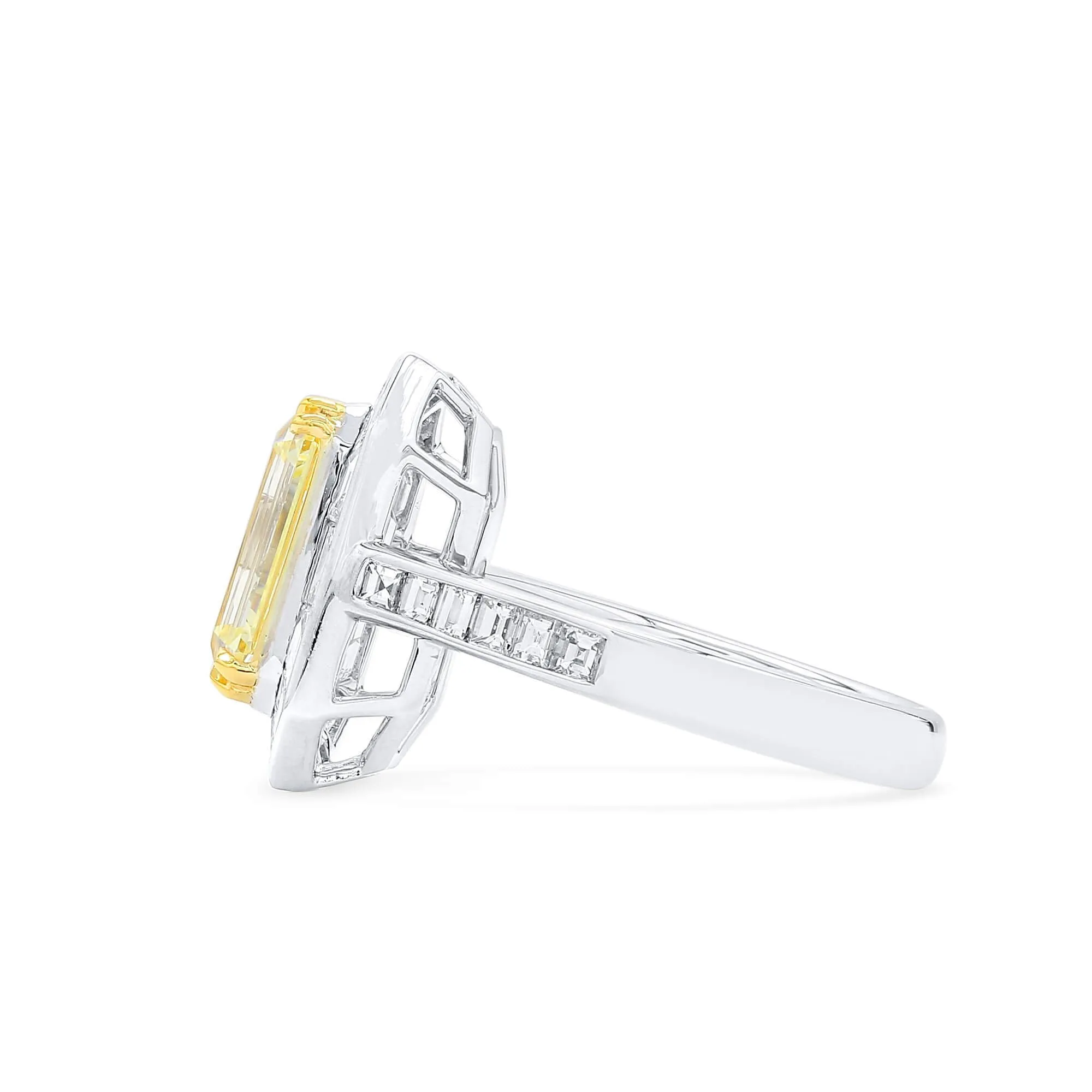 Light Yellow and White Diamond Ring, 3.02 Ct. (4.62 Ct. TW), 2221712752,Rings Colored Diamond