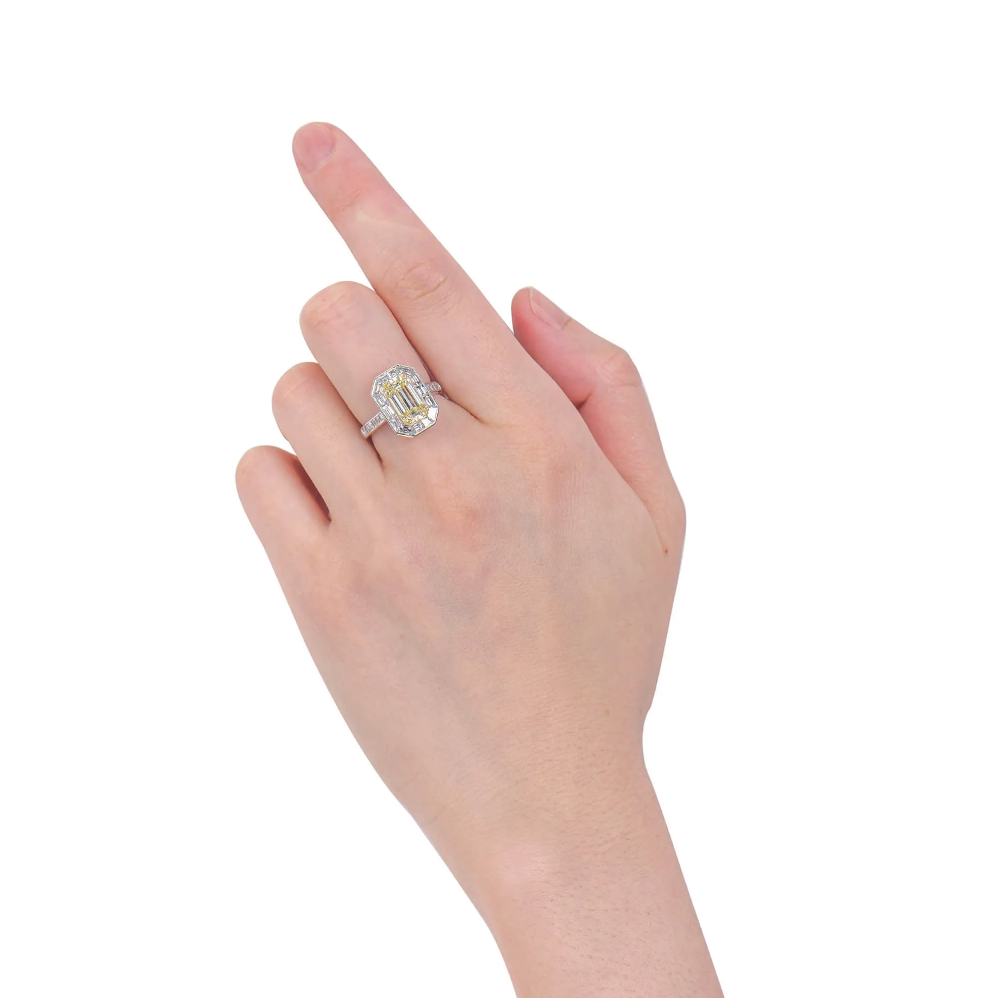 Light Yellow and White Diamond Ring, 3.02 Ct. (4.62 Ct. TW), 2221712752,Rings Colored Diamond