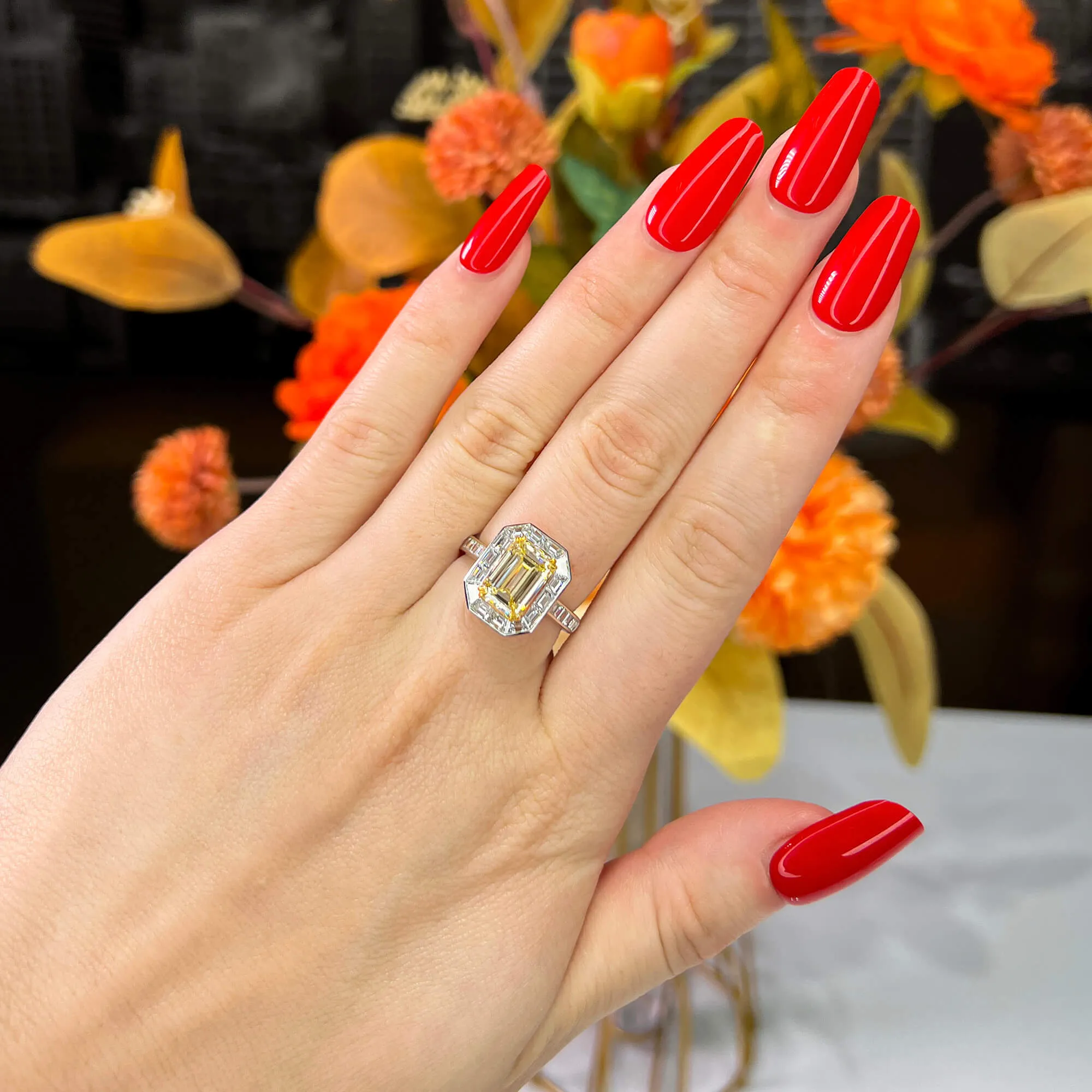 Light Yellow and White Diamond Ring, 3.02 Ct. (4.62 Ct. TW), 2221712752,Rings Colored Diamond