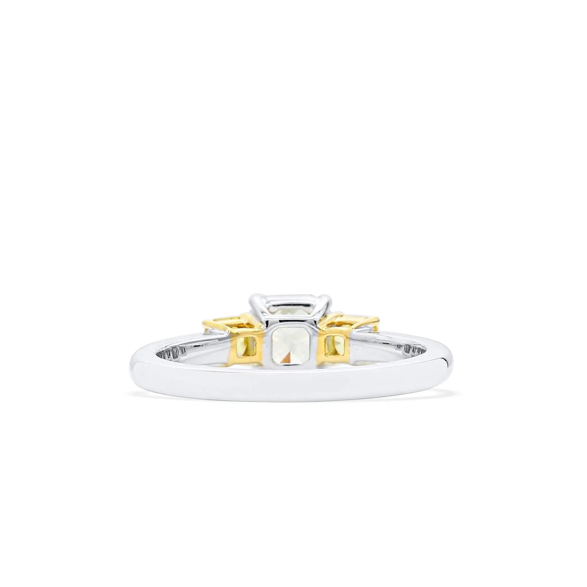 Light Yellow Green Diamond Ring, 0.83 Ct. (1.19 Ct. TW), Radiant Shape, 3135873796,Rings Colored Diamond