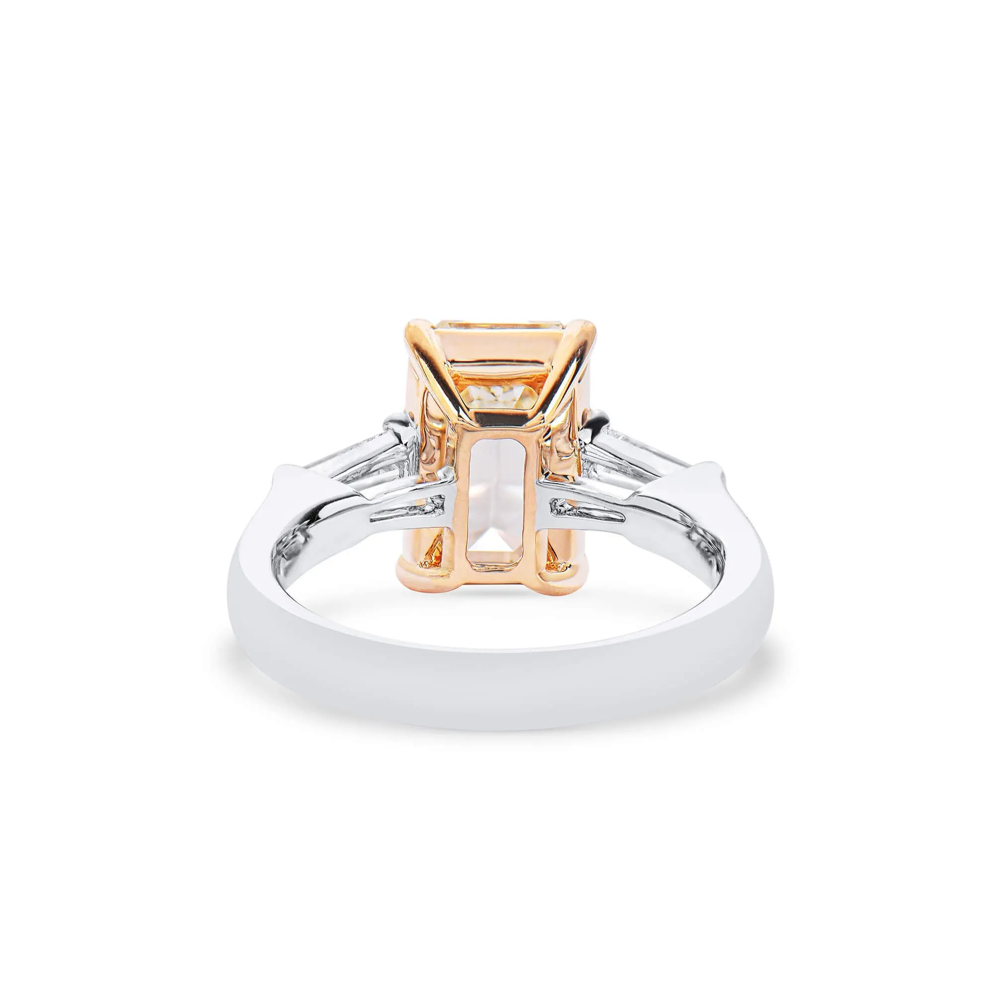 Light Yellow (U-V) Diamond Ring, 3.33 Ct. TW, Emerald shape, GIA Certified,Rings Jewelry