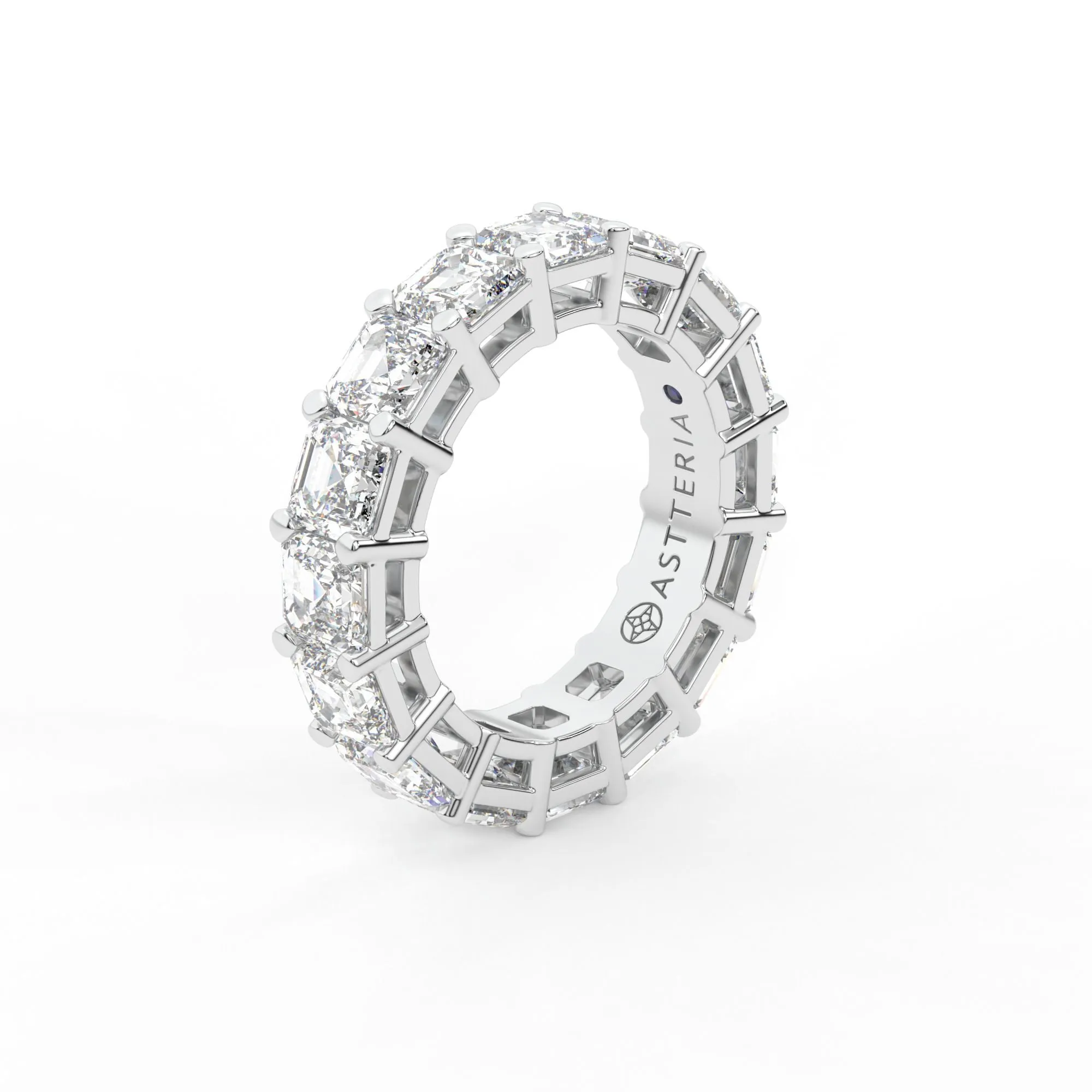 Majestic Assher cut eternity ring, X-Large, 8.0 ct. (Approx.),Eternity Rings
