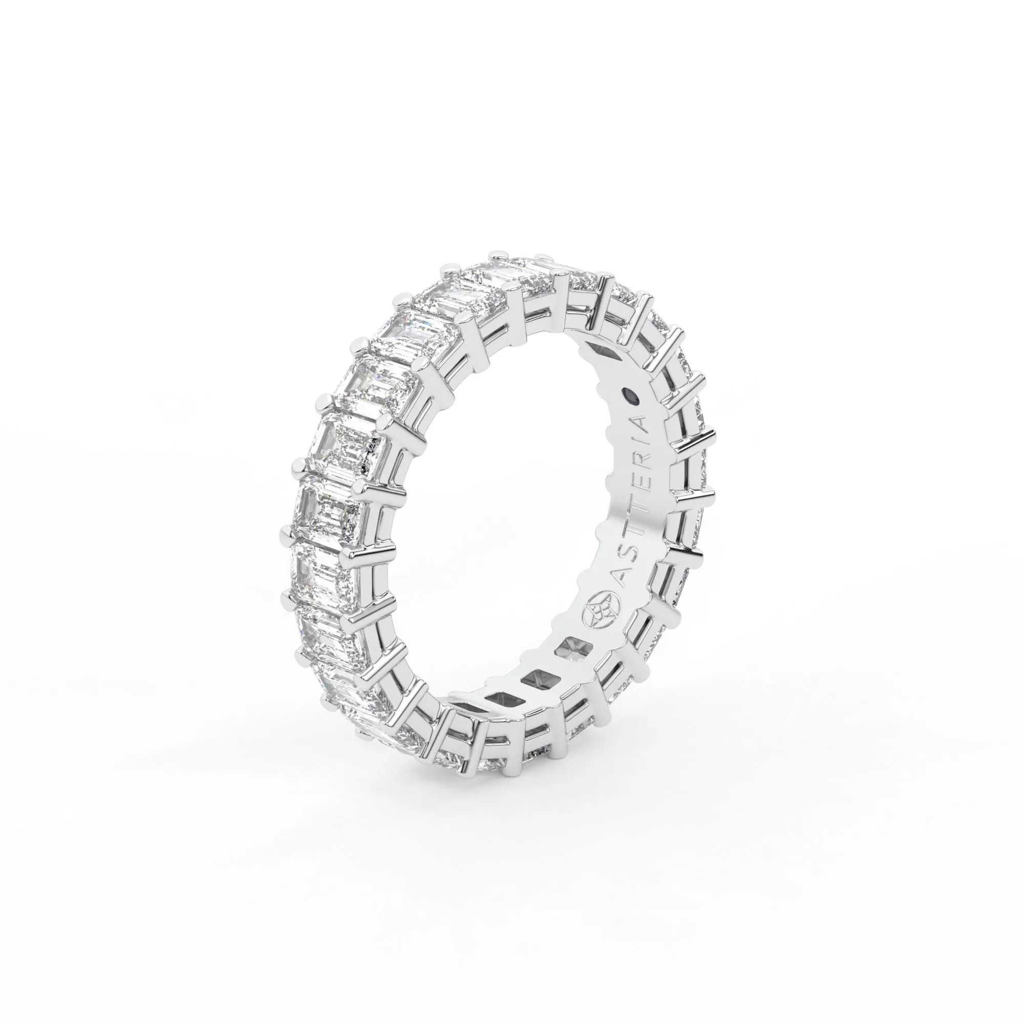 Majestic emerald shape eternity ring, Large, 3.5 ct. (Approx.),Eternity Rings