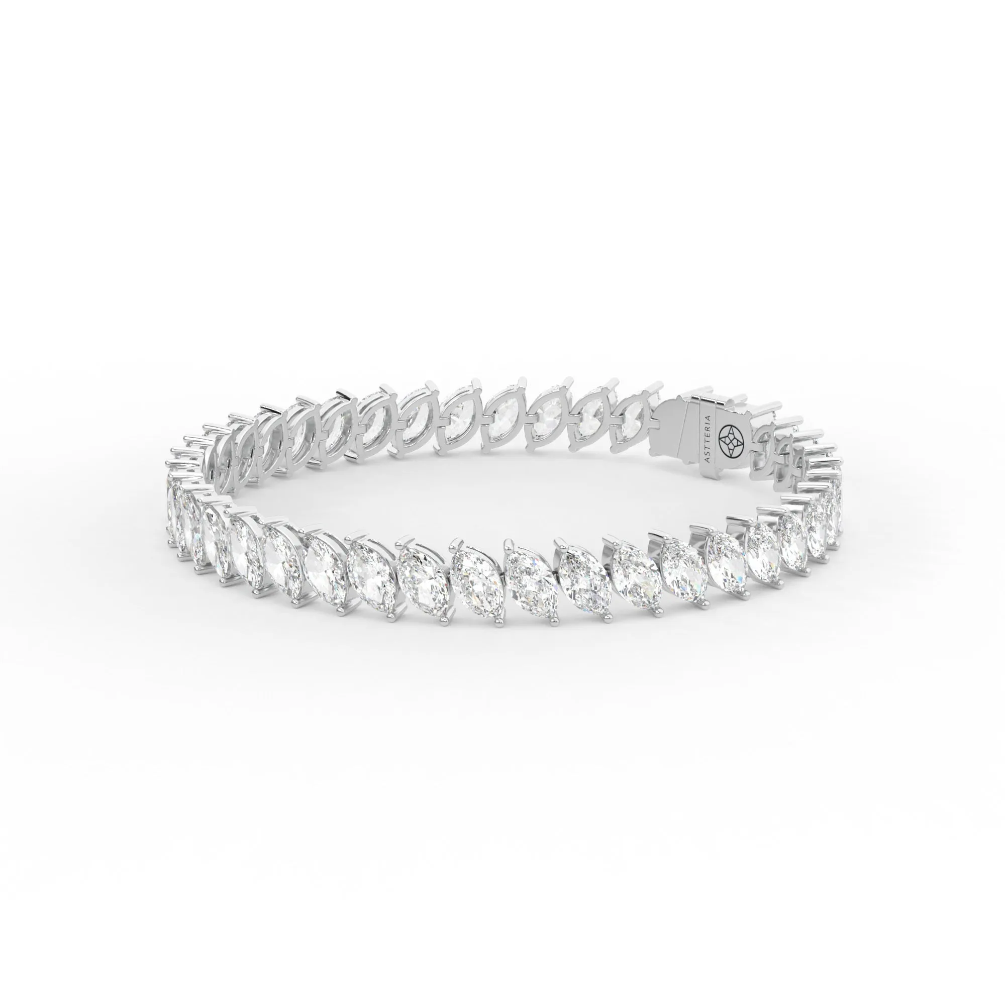 Marquise shape diamond tennis bracelet, 16.0 Ct. TW,Bracelet Jewelry