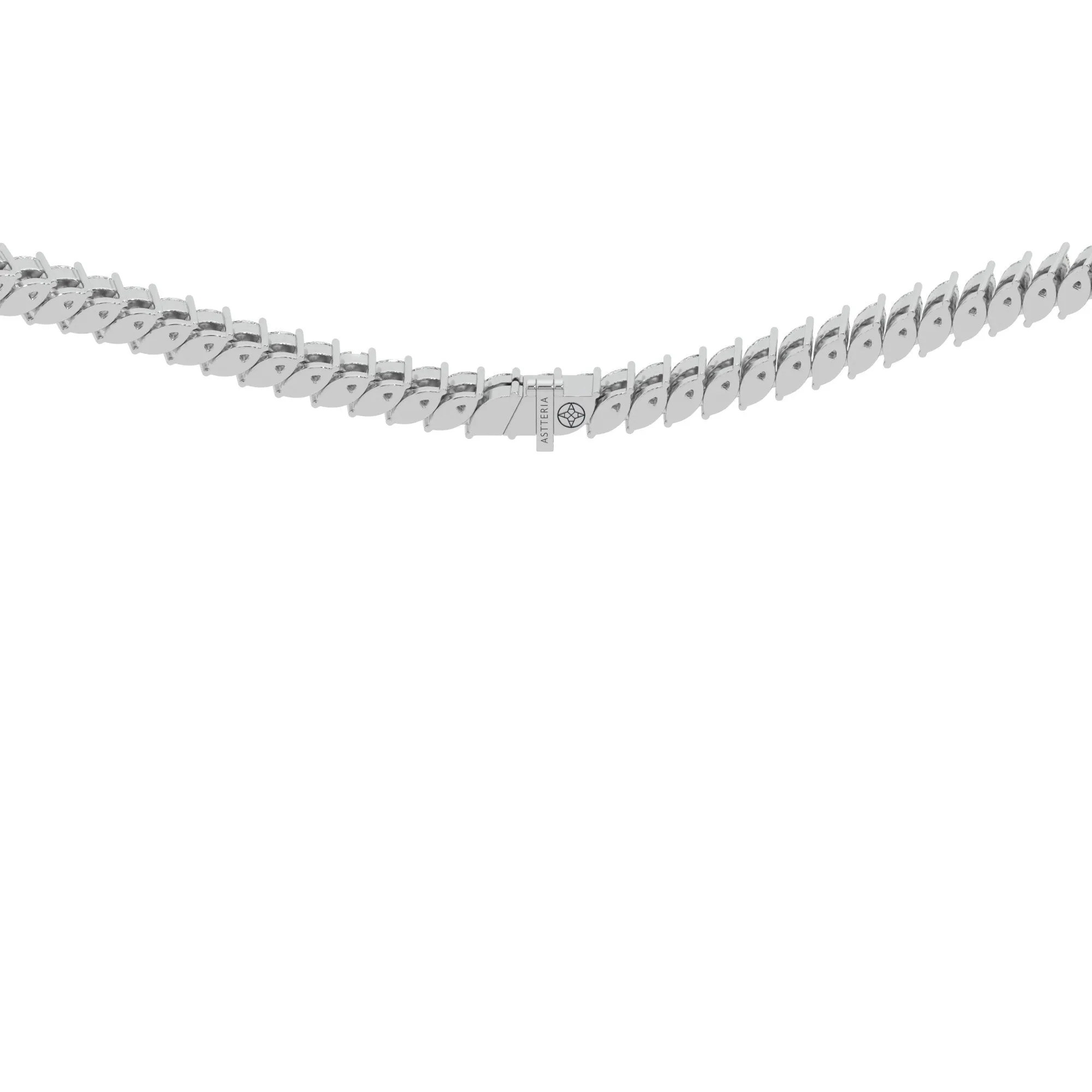 Marquise shape diamond tennis necklace, 17.0 Ct. TW,Pendant&Necklace