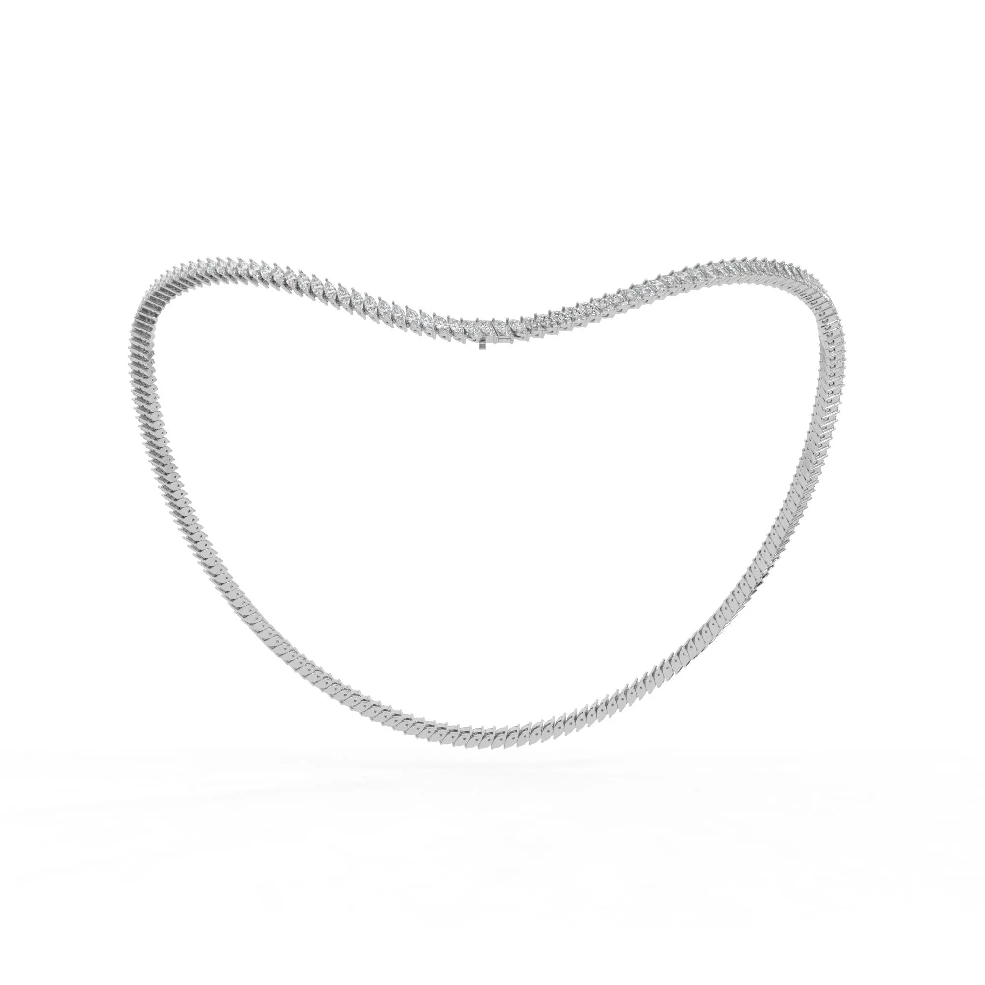 Marquise shape diamond tennis necklace, 17.0 Ct. TW,Pendant&Necklace