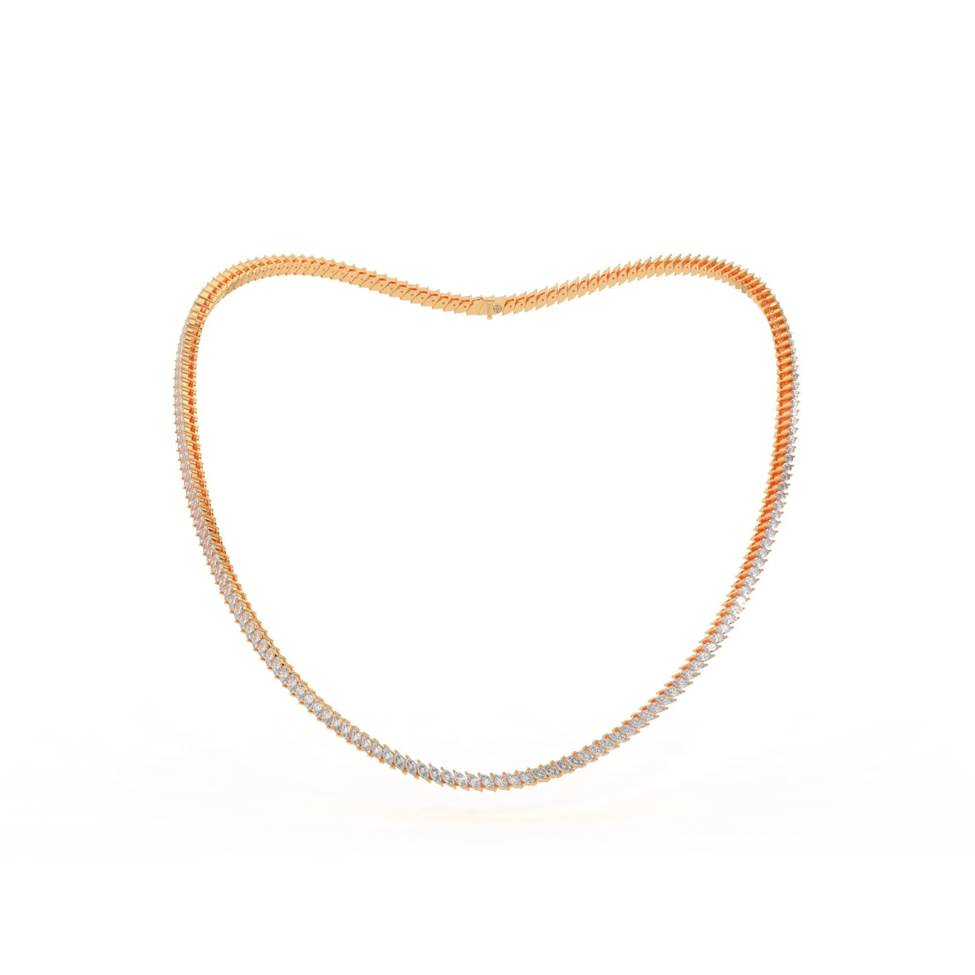 Marquise shape diamond tennis necklace, 17.0 Ct. TW,Pendant&Necklace