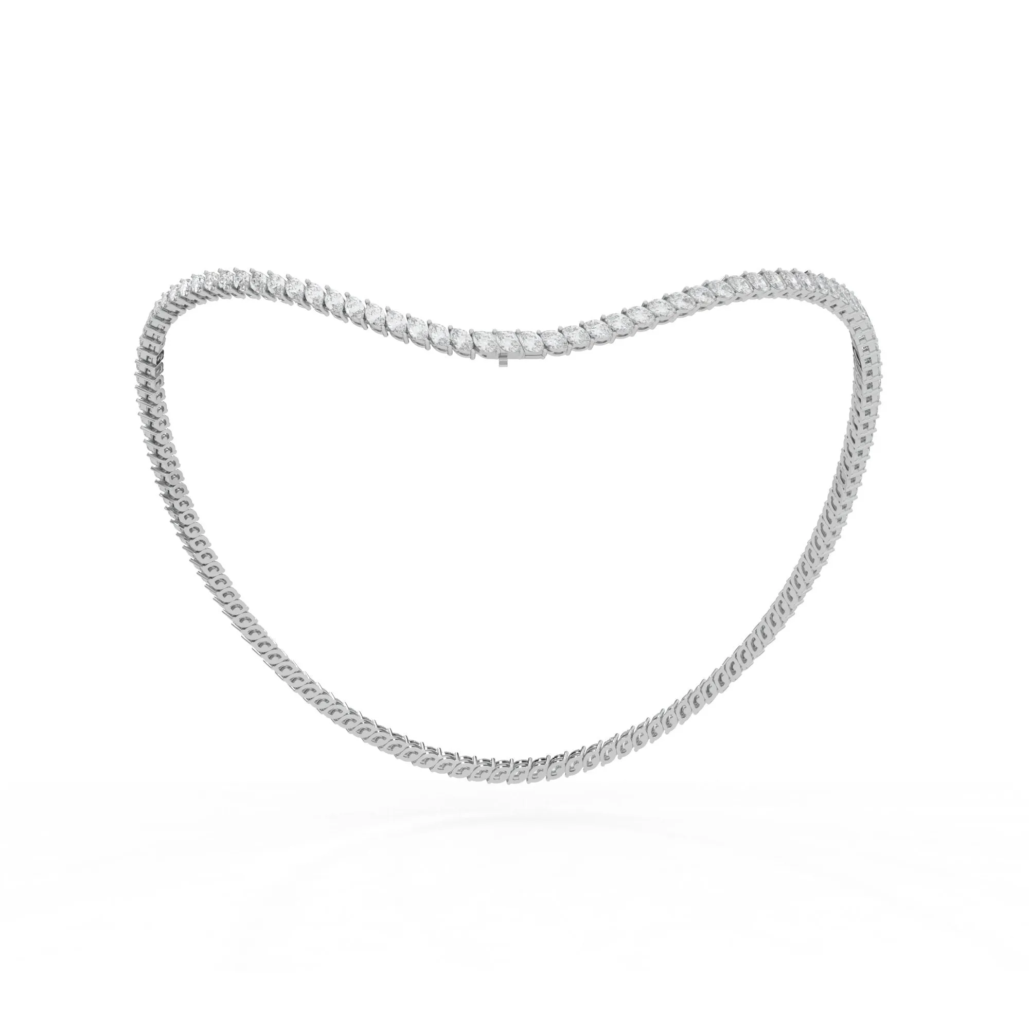 Marquise shape diamond tennis necklace, 20.0 Ct. TW,Pendant&Necklace