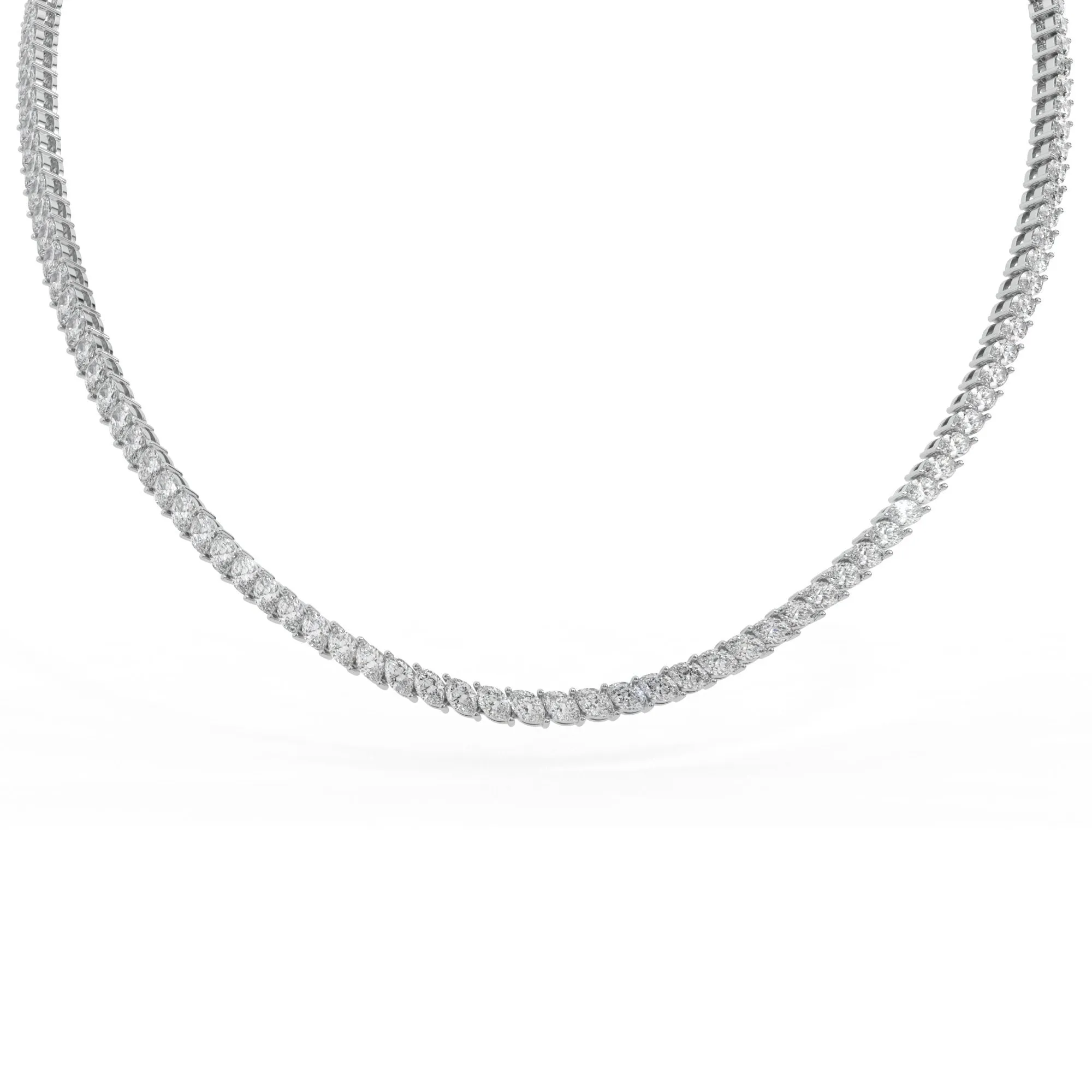 Marquise shape diamond tennis necklace, 20.0 Ct. TW,Pendant&Necklace