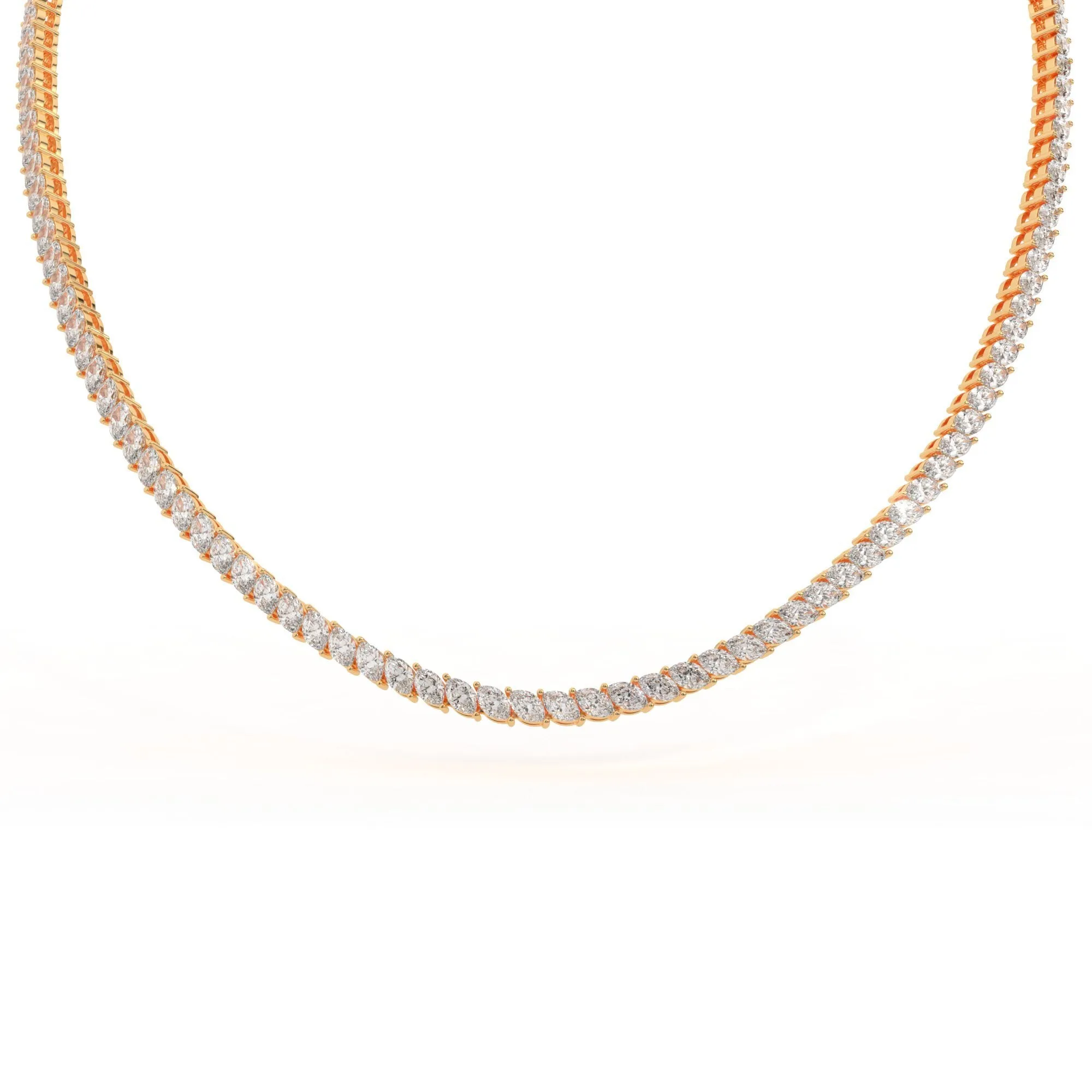 Marquise shape diamond tennis necklace, 20.0 Ct. TW,Pendant&Necklace
