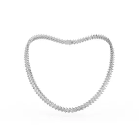 Marquise shape diamond tennis necklace, 38.0 Ct. TW,Pendant&Necklace