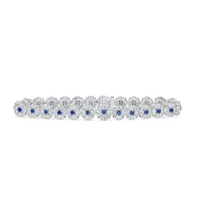 Natural Blue Sapphire Bracelet, 10.84 Ct. TW,Sapphire Bracelet