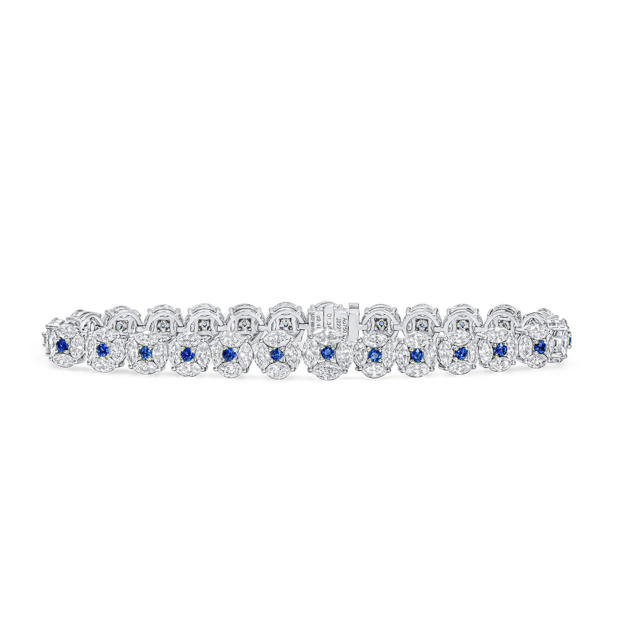 Natural Blue Sapphire Bracelet, 10.84 Ct. TW,Sapphire Bracelet