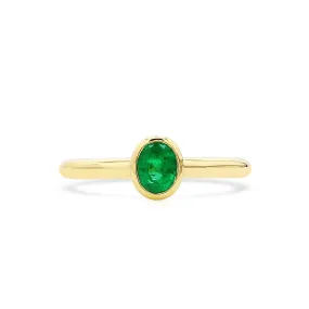 Natural Green Emerald Ring, 0.48 Ct. TW,Emerald Rings