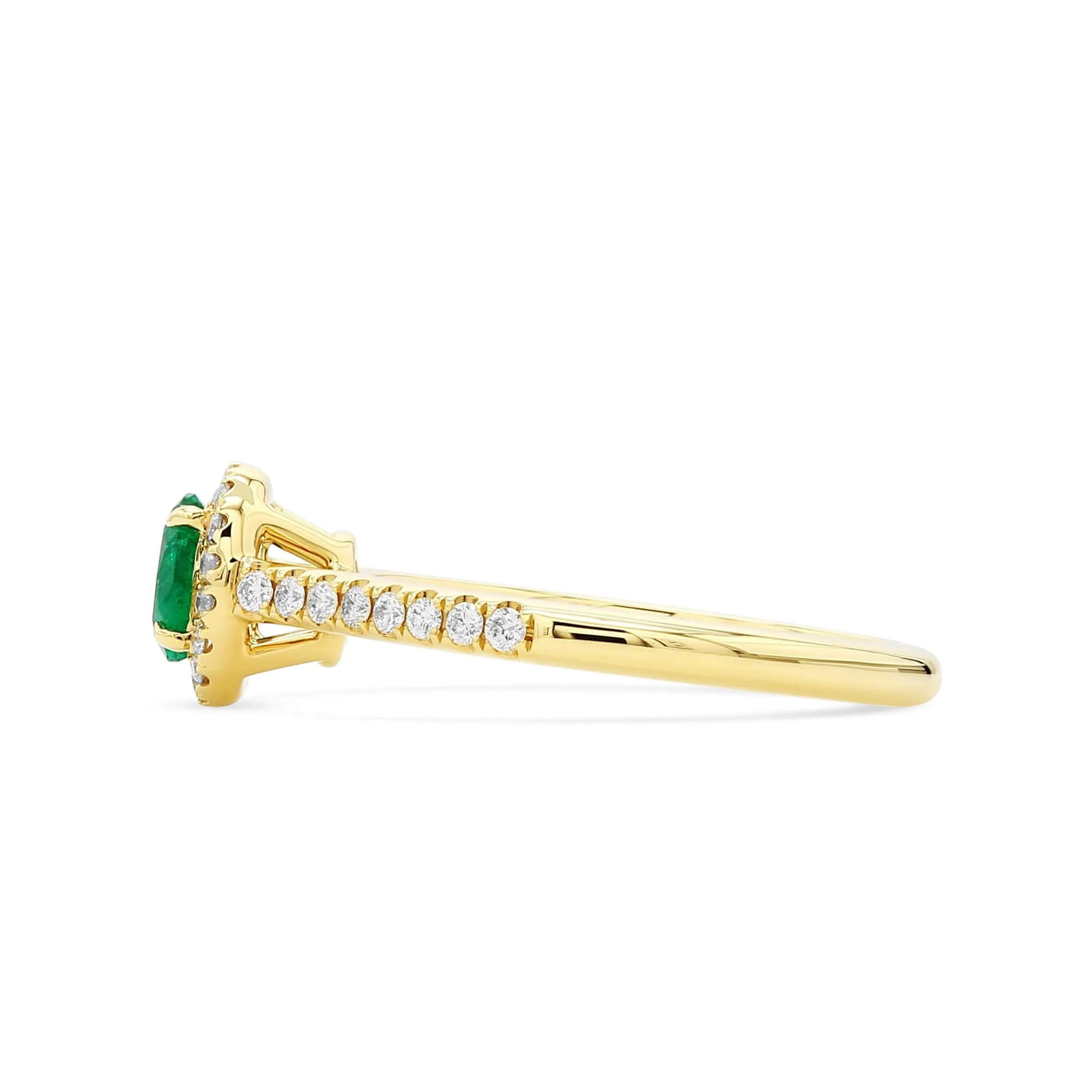 Natural Green Emerald Ring, 0.56 Ct. TW,Emerald Rings