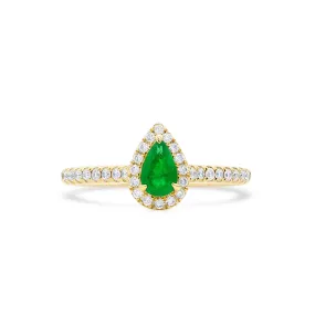 Natural Green Emerald Ring, 0.57 Ct. TW,Emerald Rings