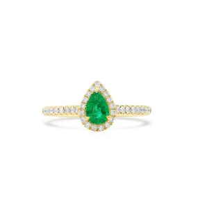 Natural Green Emerald Ring, 0.63 Ct. TW,Emerald Rings