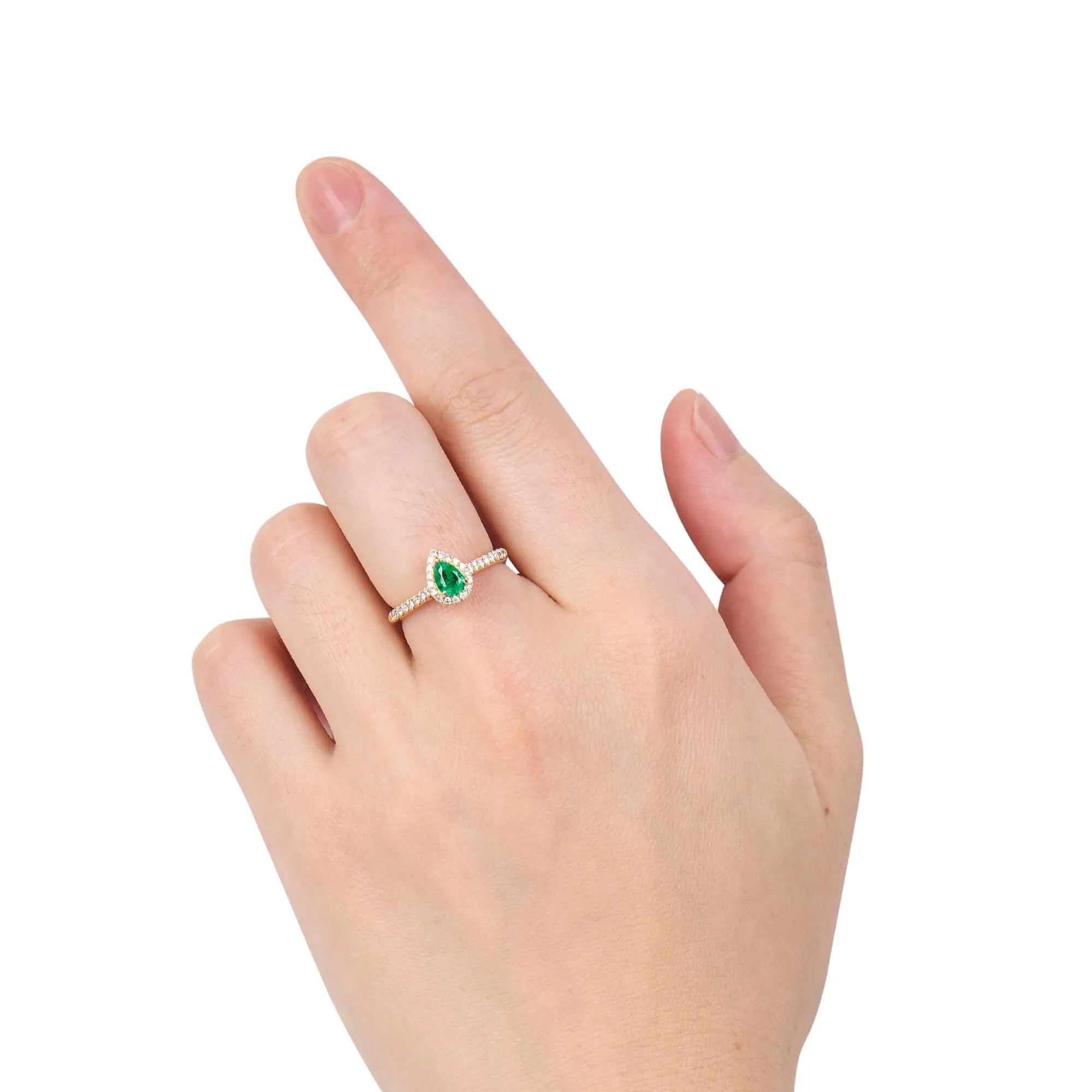 Natural Green Emerald Ring, 0.63 Ct. TW,Emerald Rings