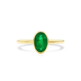 Natural Green Emerald Ring, 0.91 Ct. TW,Emerald Rings