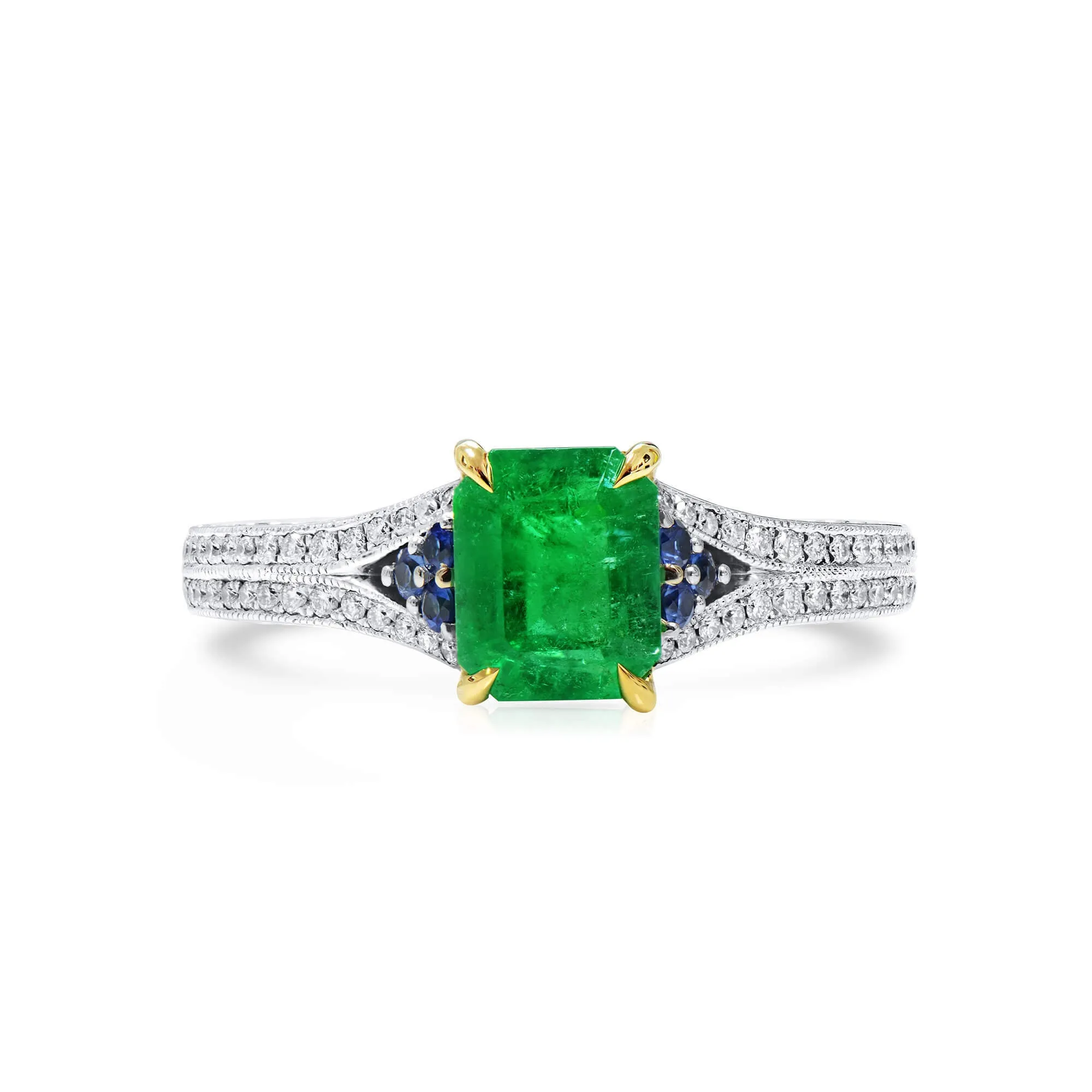 Natural Green Emerald Ring, 2.08 Ct. TW,Emerald Rings