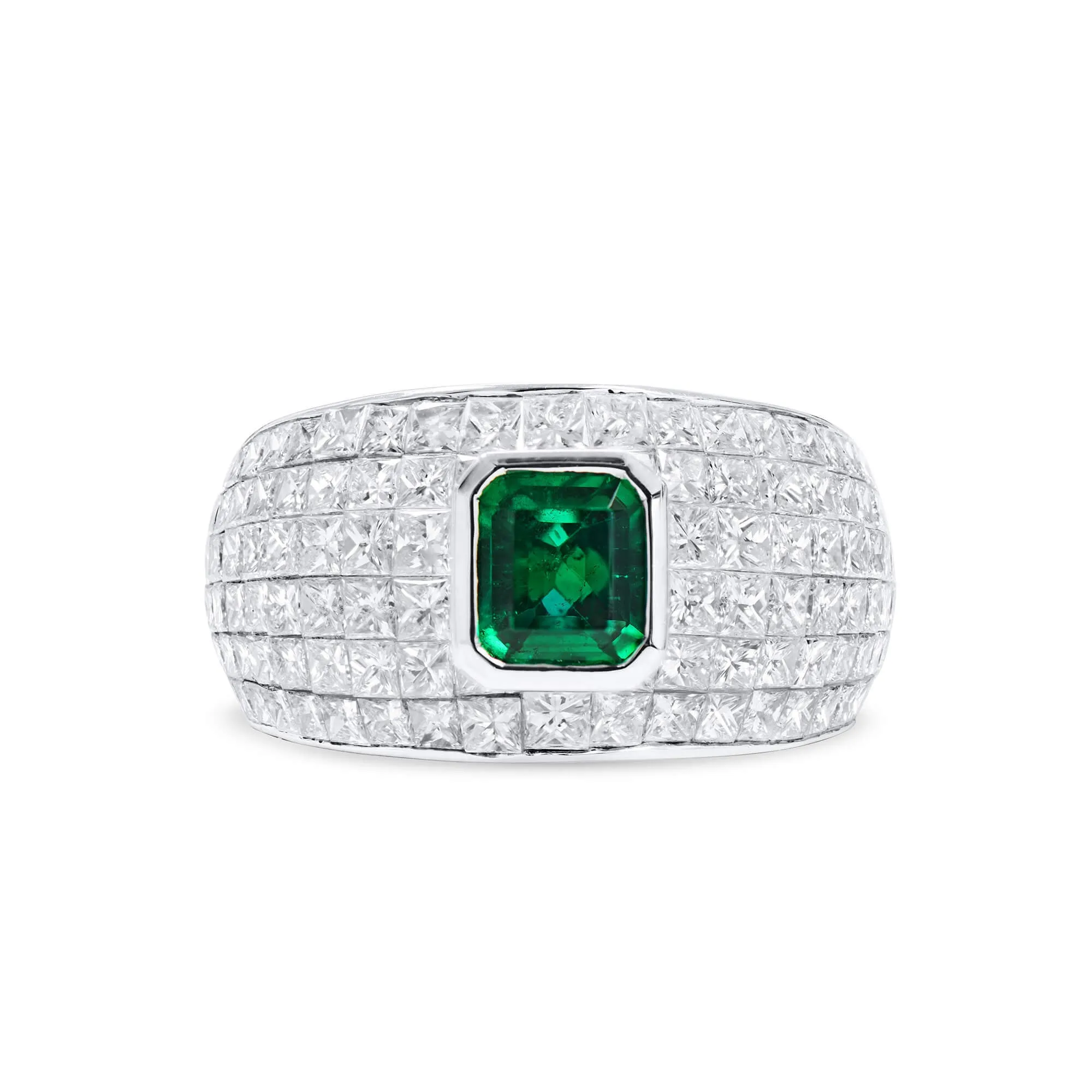 Natural Green Emerald Ring, 3.59 Ct. TW,Emerald Rings