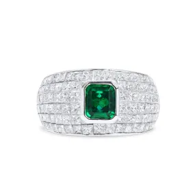 Natural Green Emerald Ring, 3.59 Ct. TW,Emerald Rings