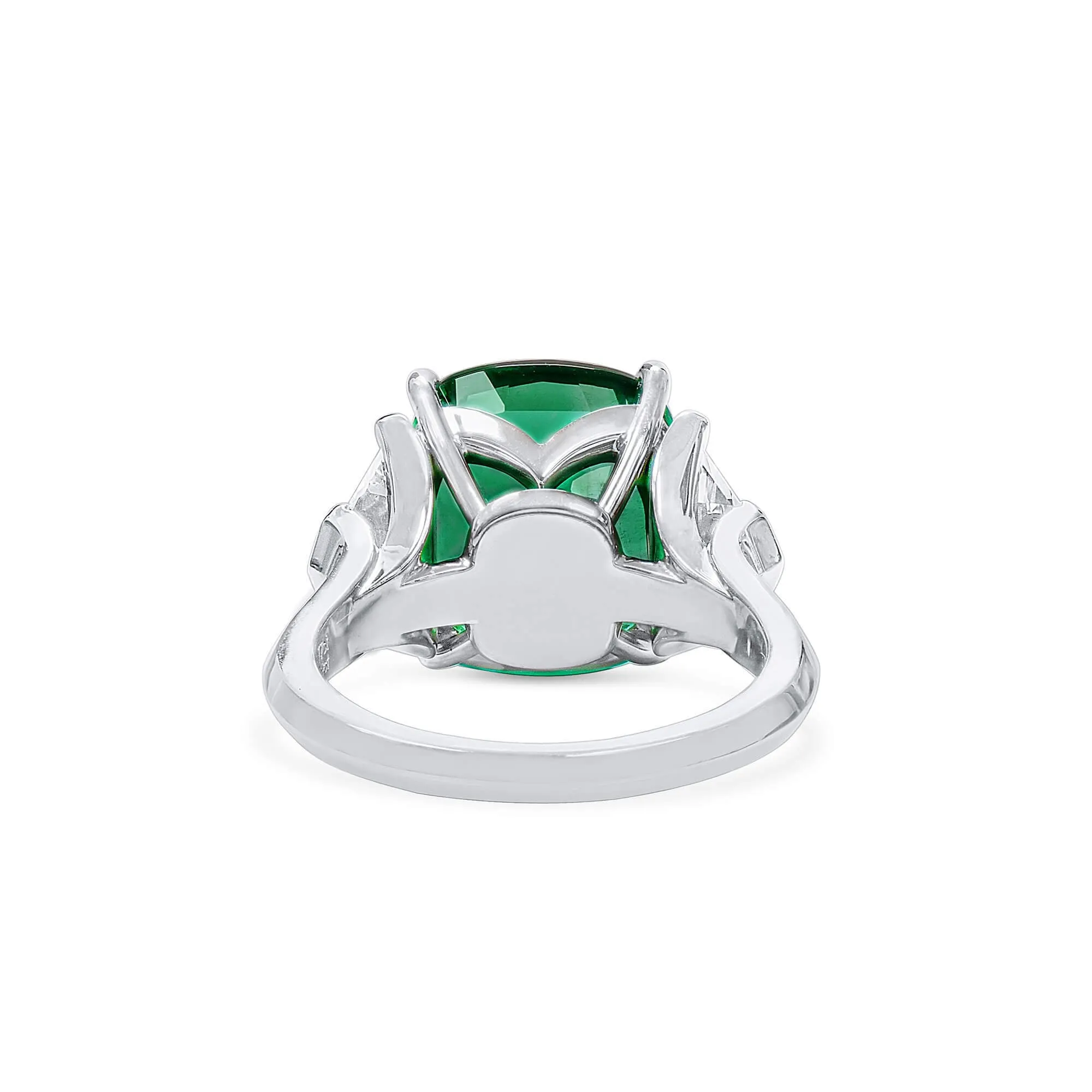 Natural Green Zambia Emerald Ring, 9.46 Ct. TW, Radiant shape GIA Certified,Emerald Rings
