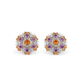 Natural Mix Sapphire Earrings, 15.67 Ct. TW,Sapphire Earrings