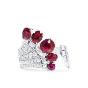Natural Pigeons blood Burma Ruby Ring, 2.84 Ct. (3.55 Ct. TW), GRS2021-082079, Unheated,Ruby Rings